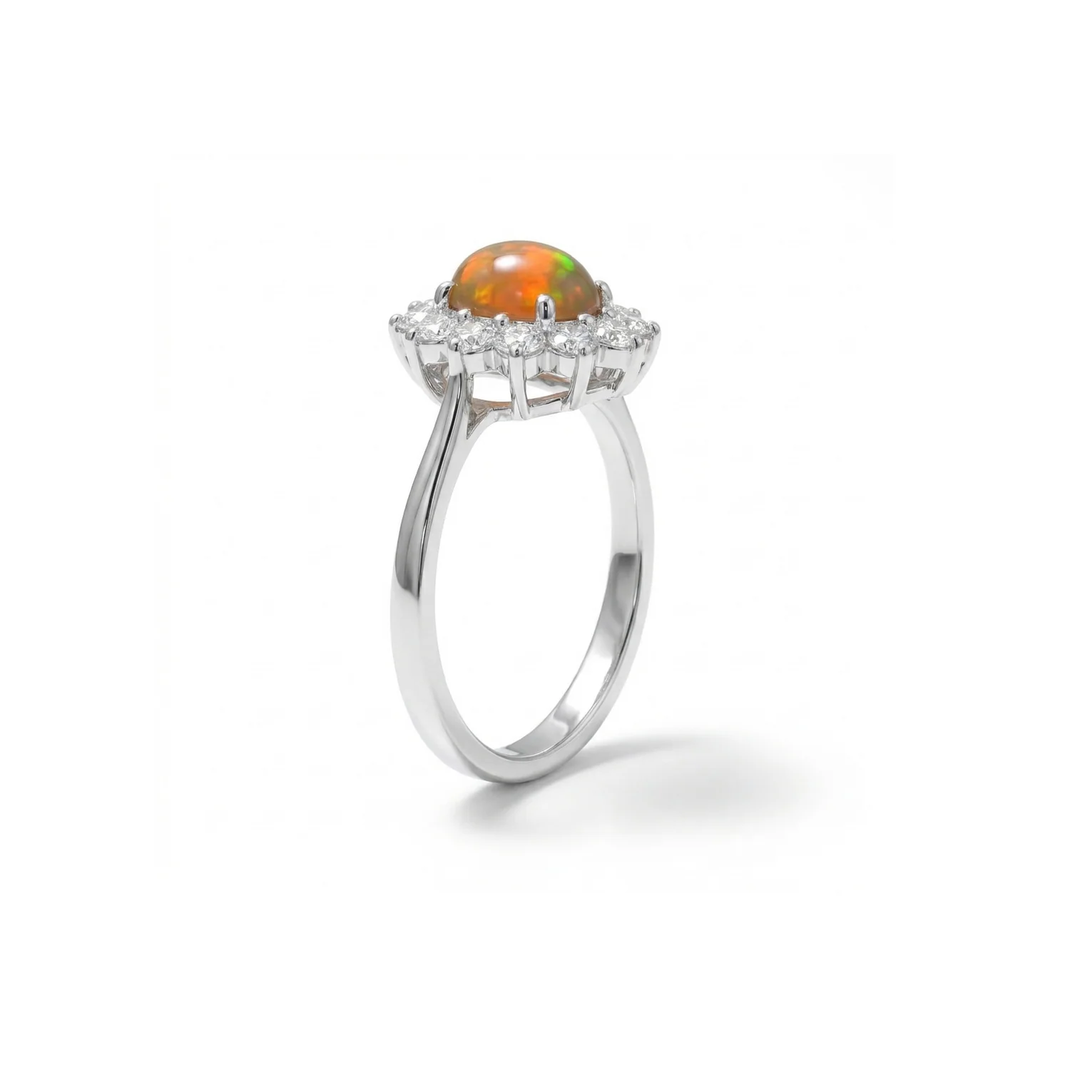 Alba Black Opal Ring, view 3 — House of Mina
