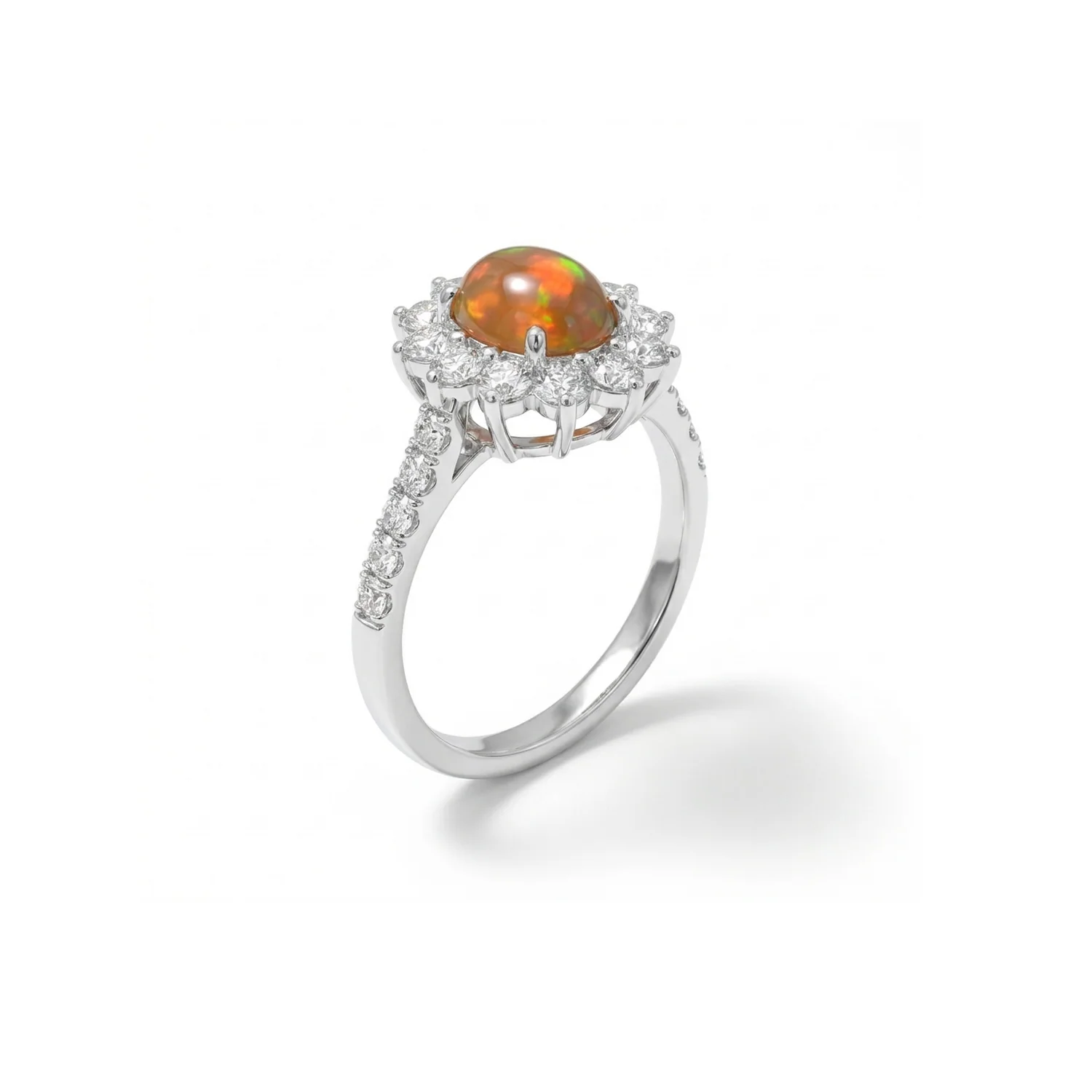 Alba Black Opal Ring, view 5 — House of Mina