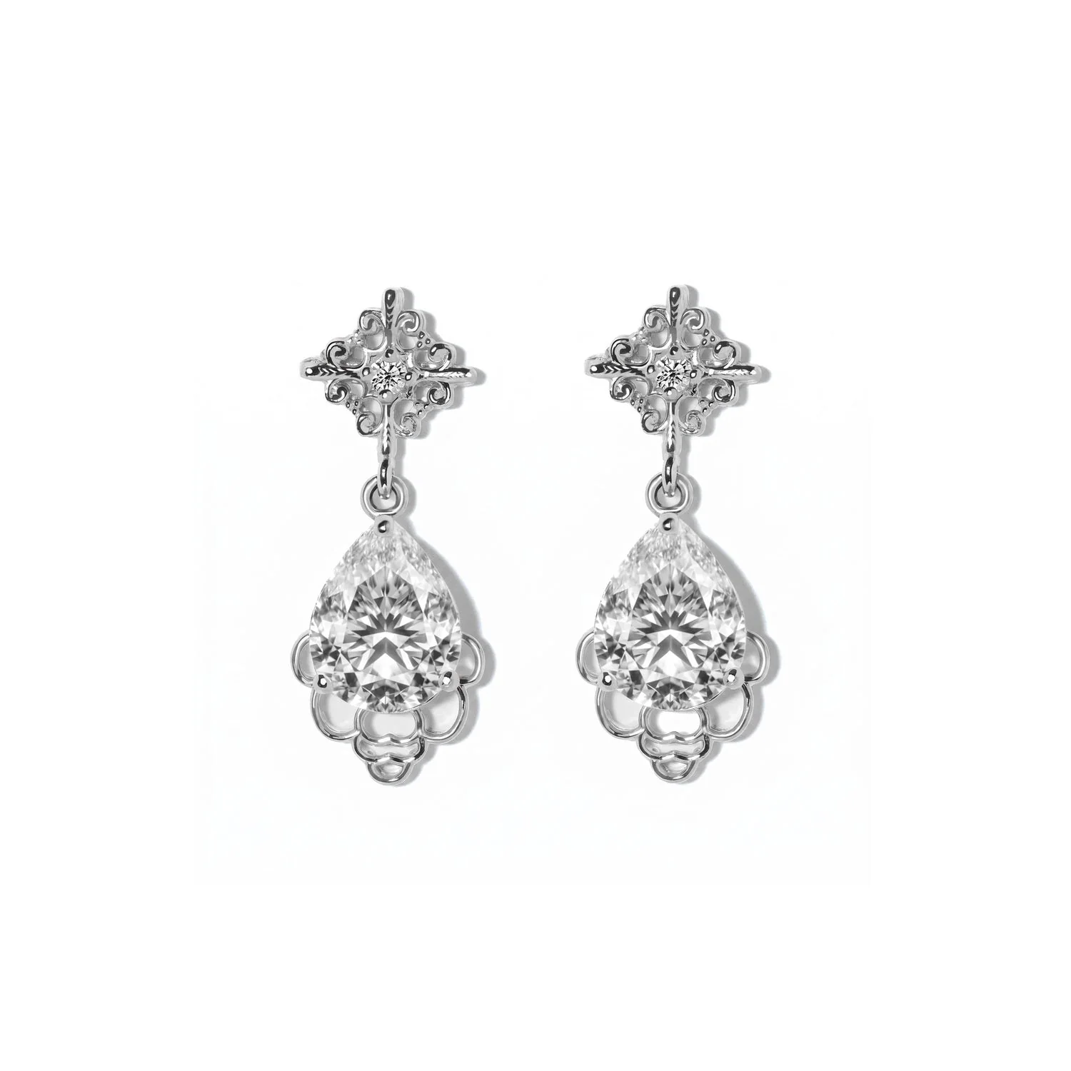 Amara Teardrop Earrings, view 2 — House of Mina