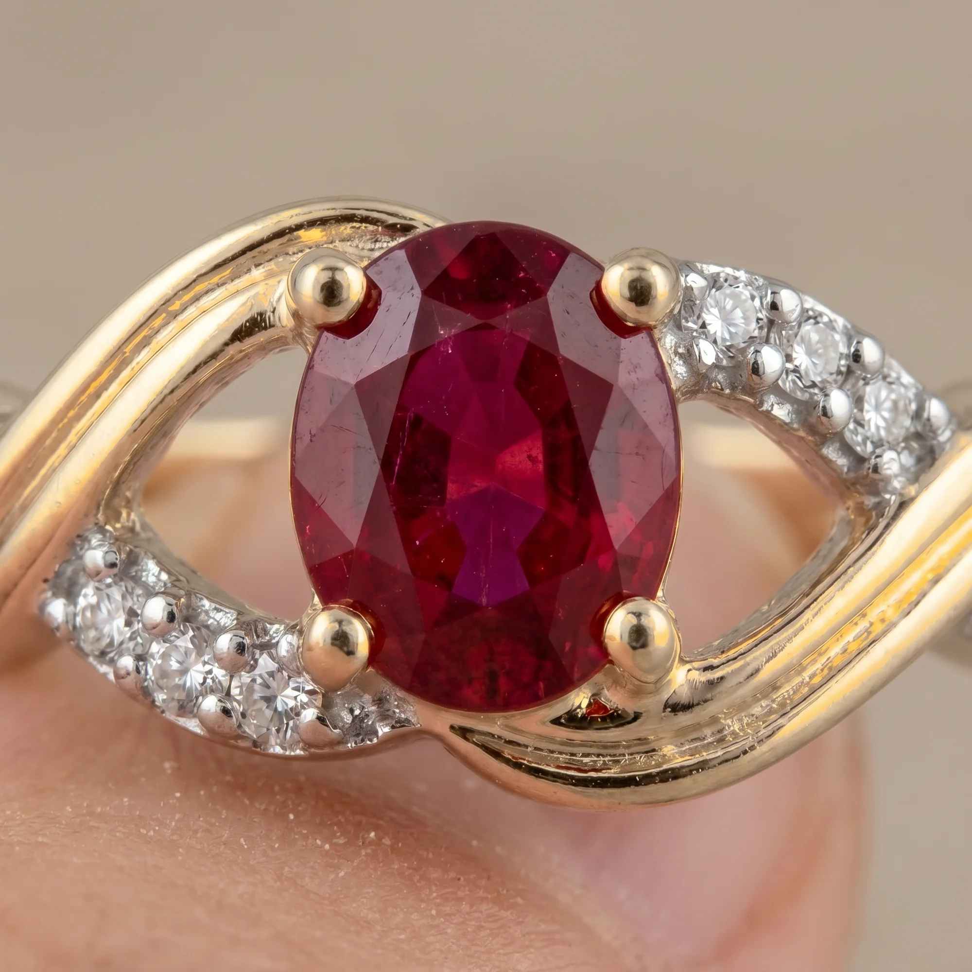 Aurelie Infinity Twist Ring, view 3 — House of Mina