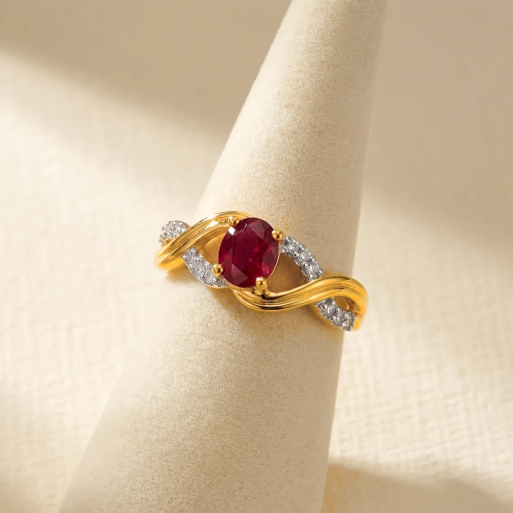 Aurelie Infinity Twist Ring, view 6 — House of Mina
