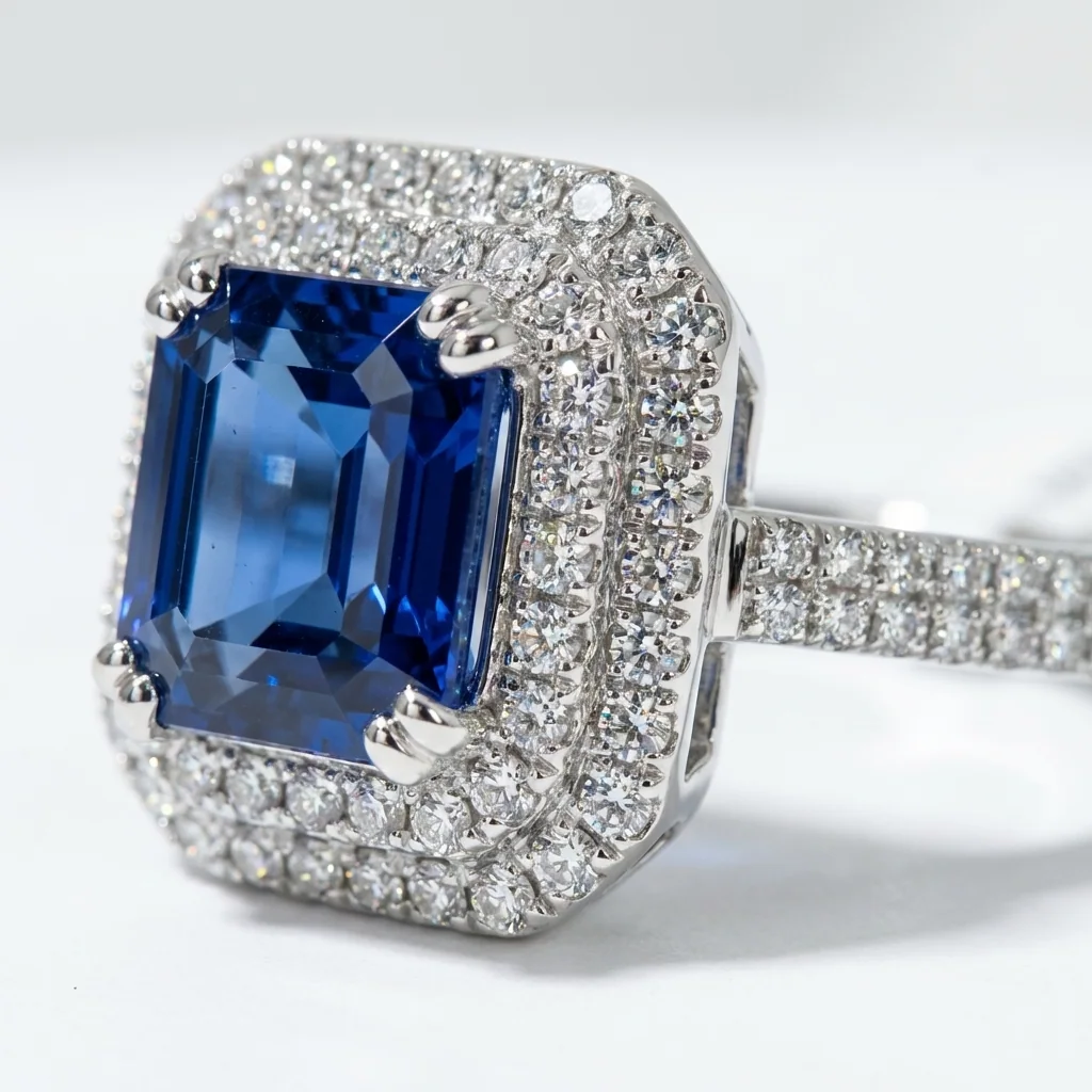Azira Sapphire Ring, view 3 — House of Mina