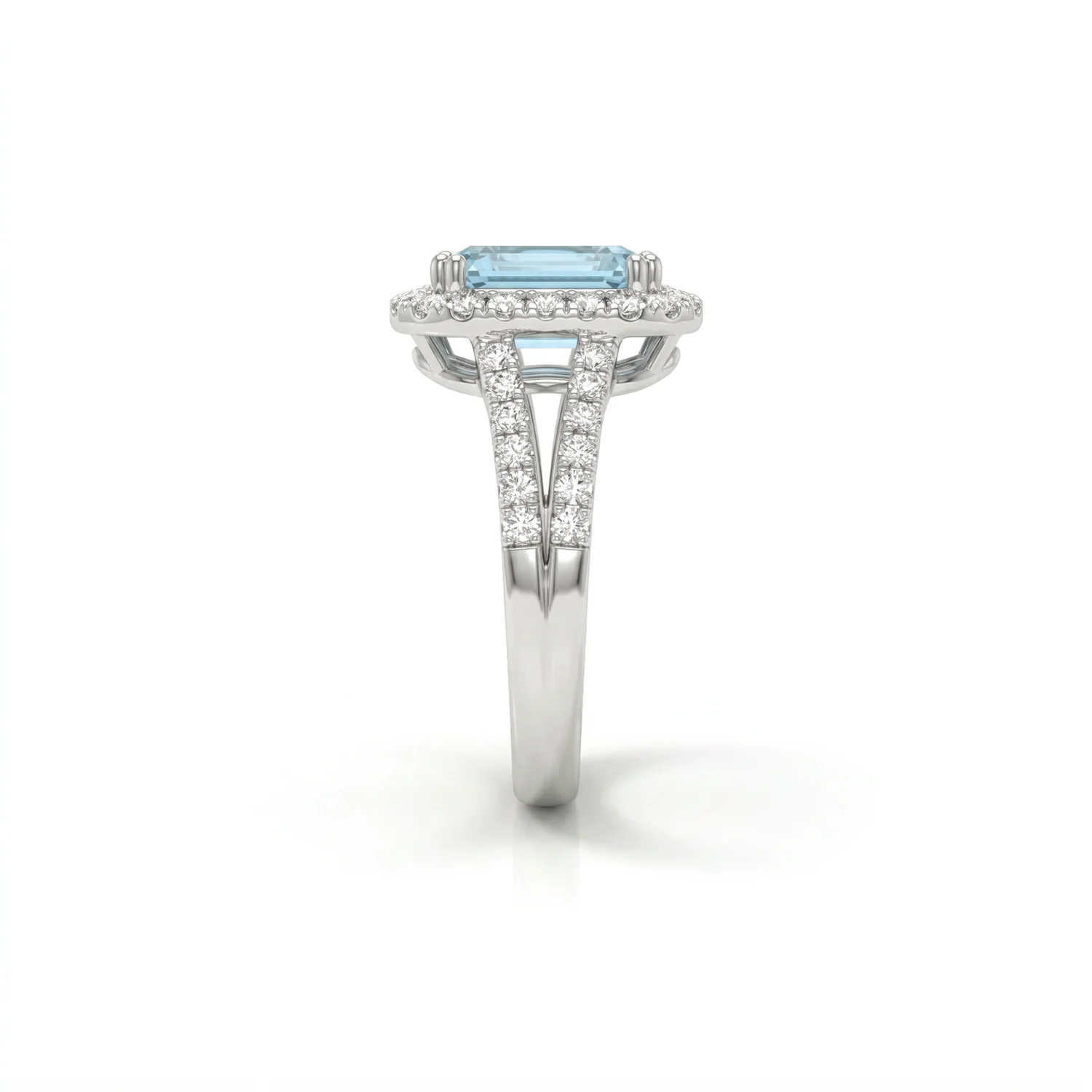 Azzura Emerald Cut Ring, view 1 — House of Mina