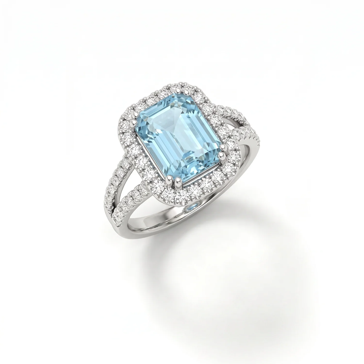 Azzura Emerald Cut Ring, view 5 — House of Mina