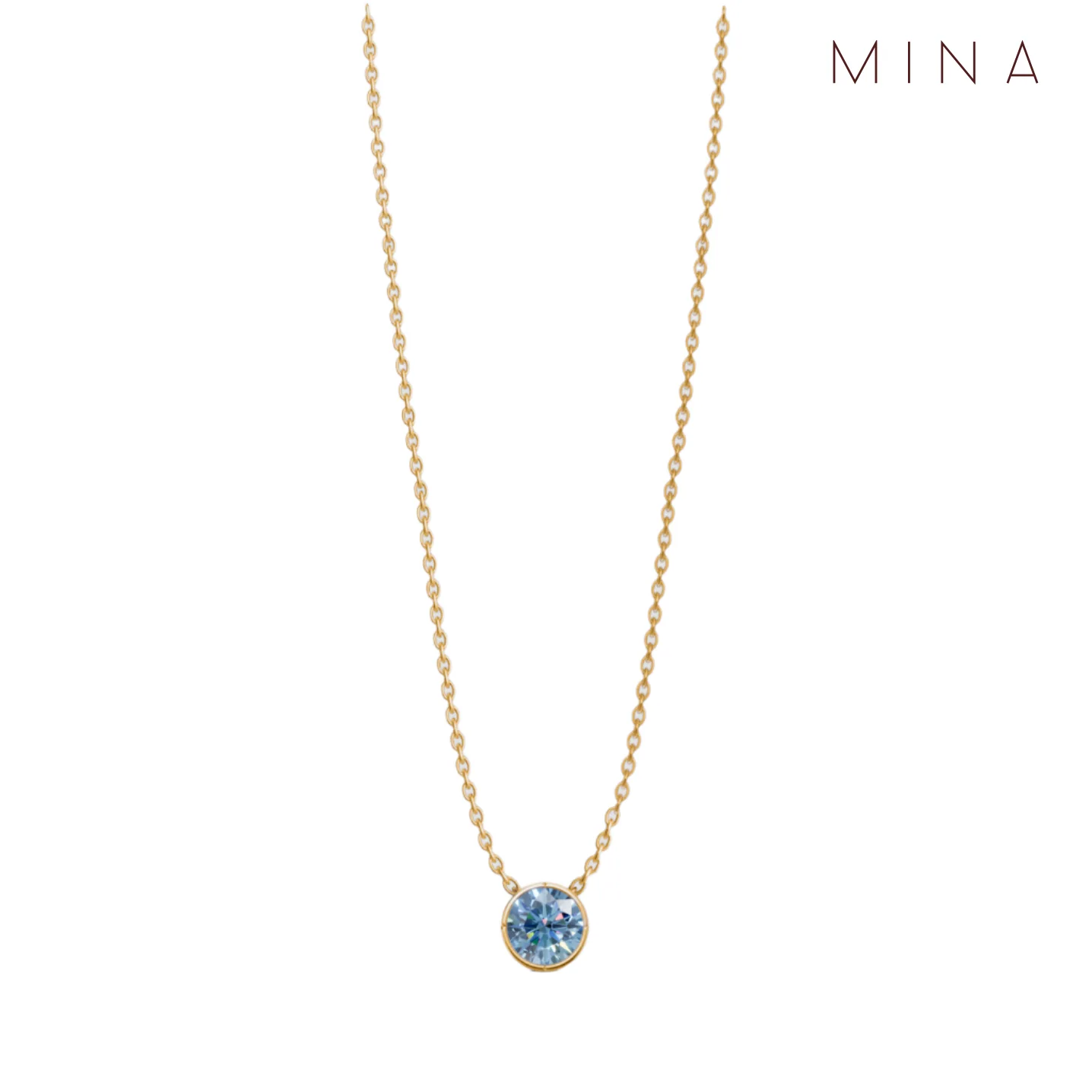 Birthstone Bezel Pendant, view 14 — House of Mina