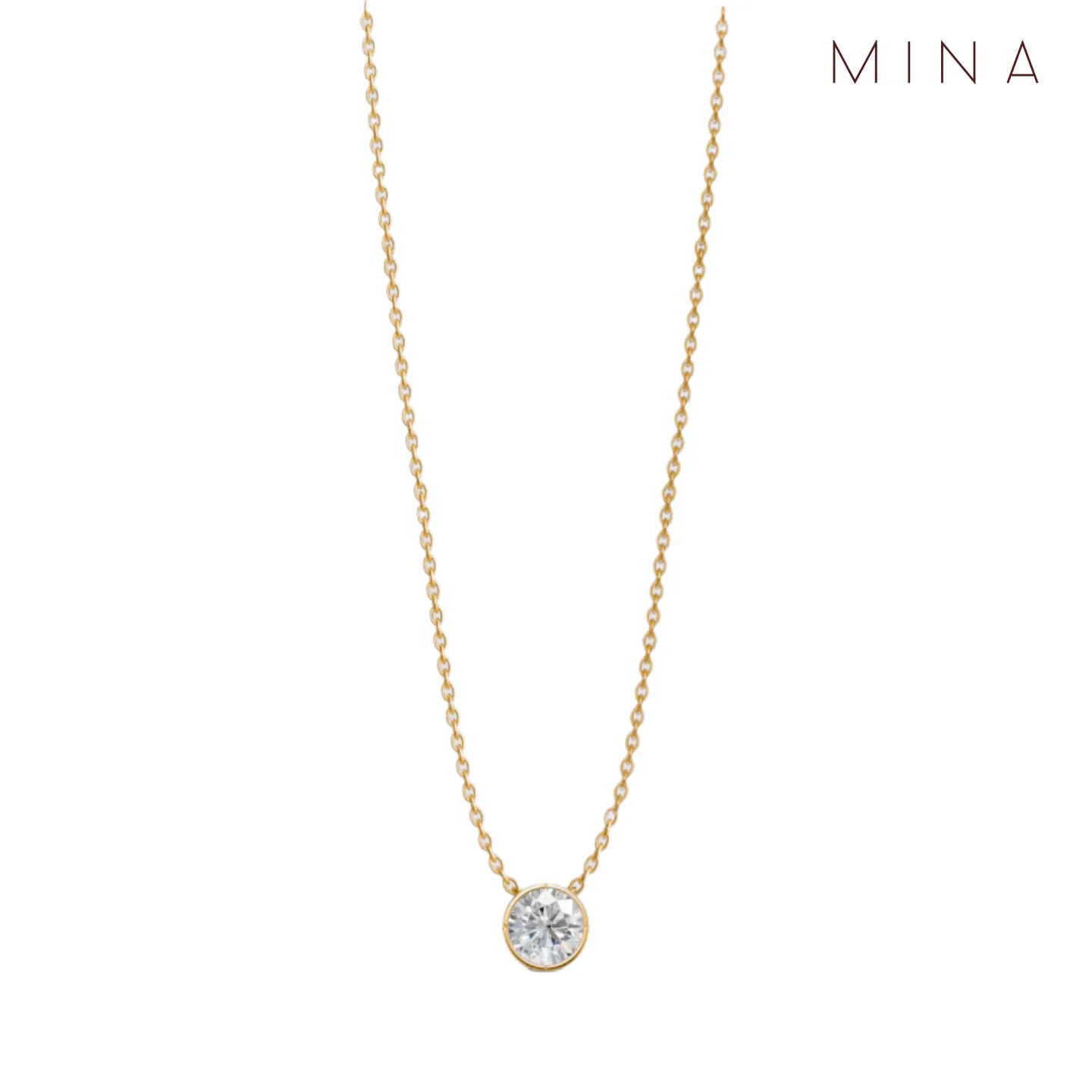 Birthstone Bezel Pendant, view 6 — House of Mina