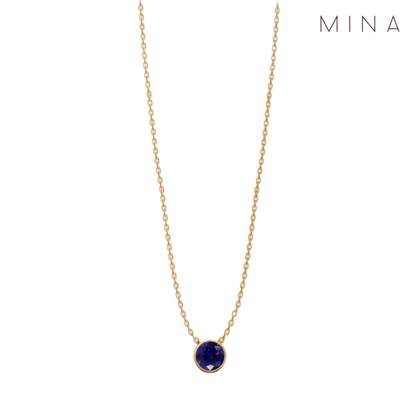 Birthstone Bezel Pendant, view 8 — House of Mina