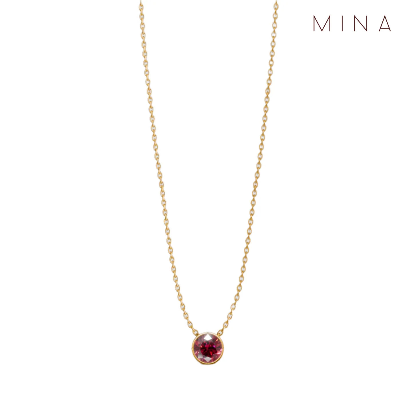 Birthstone Bezel Pendant, view 9 — House of Mina
