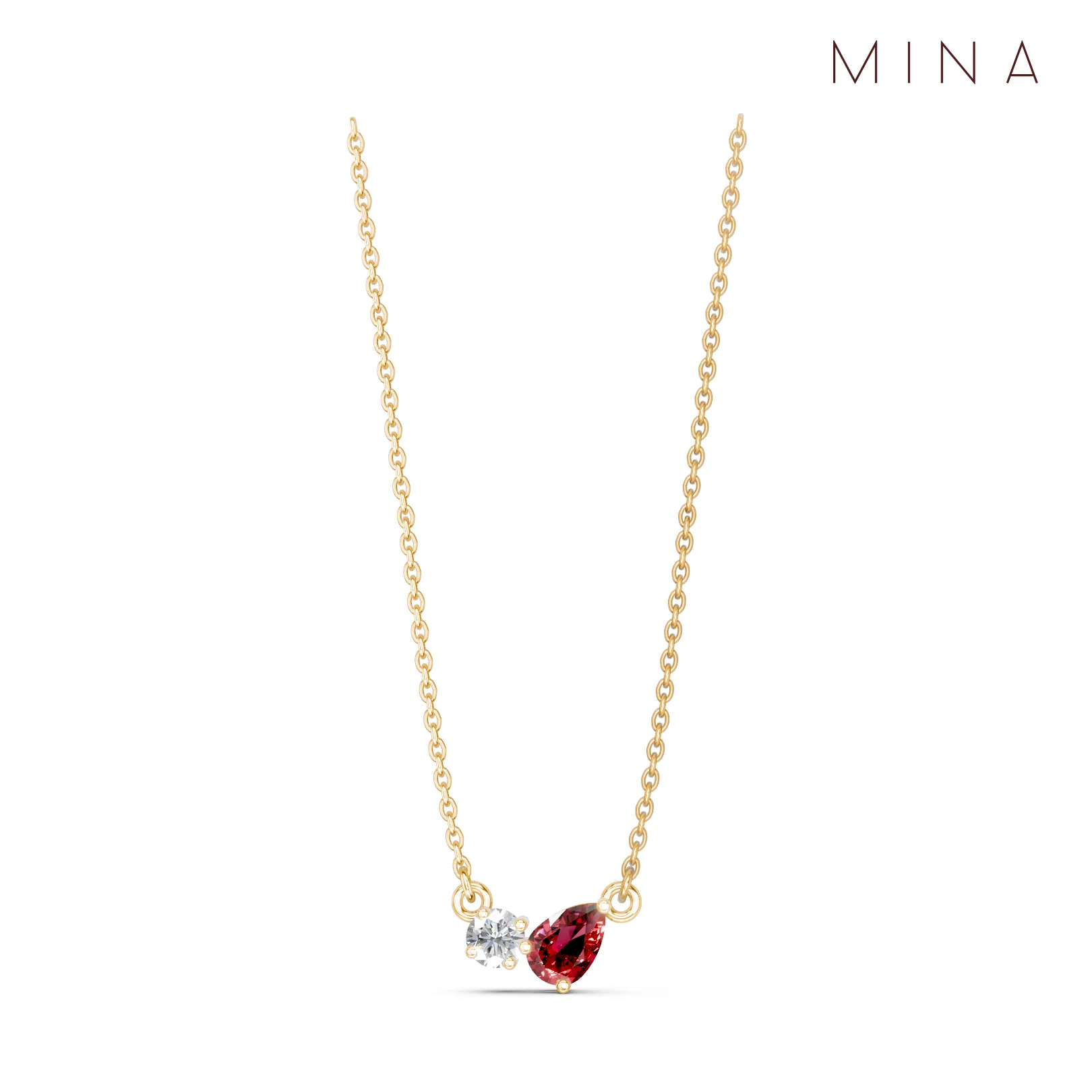 Birthstone Duo Pendant, view 10 — House of Mina