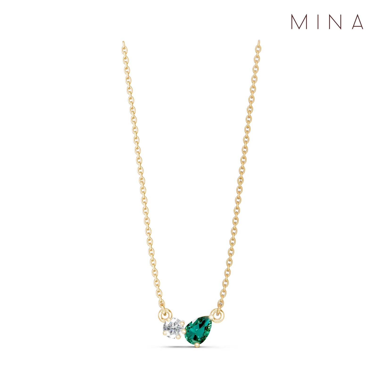 Birthstone Duo Pendant, view 8 — House of Mina