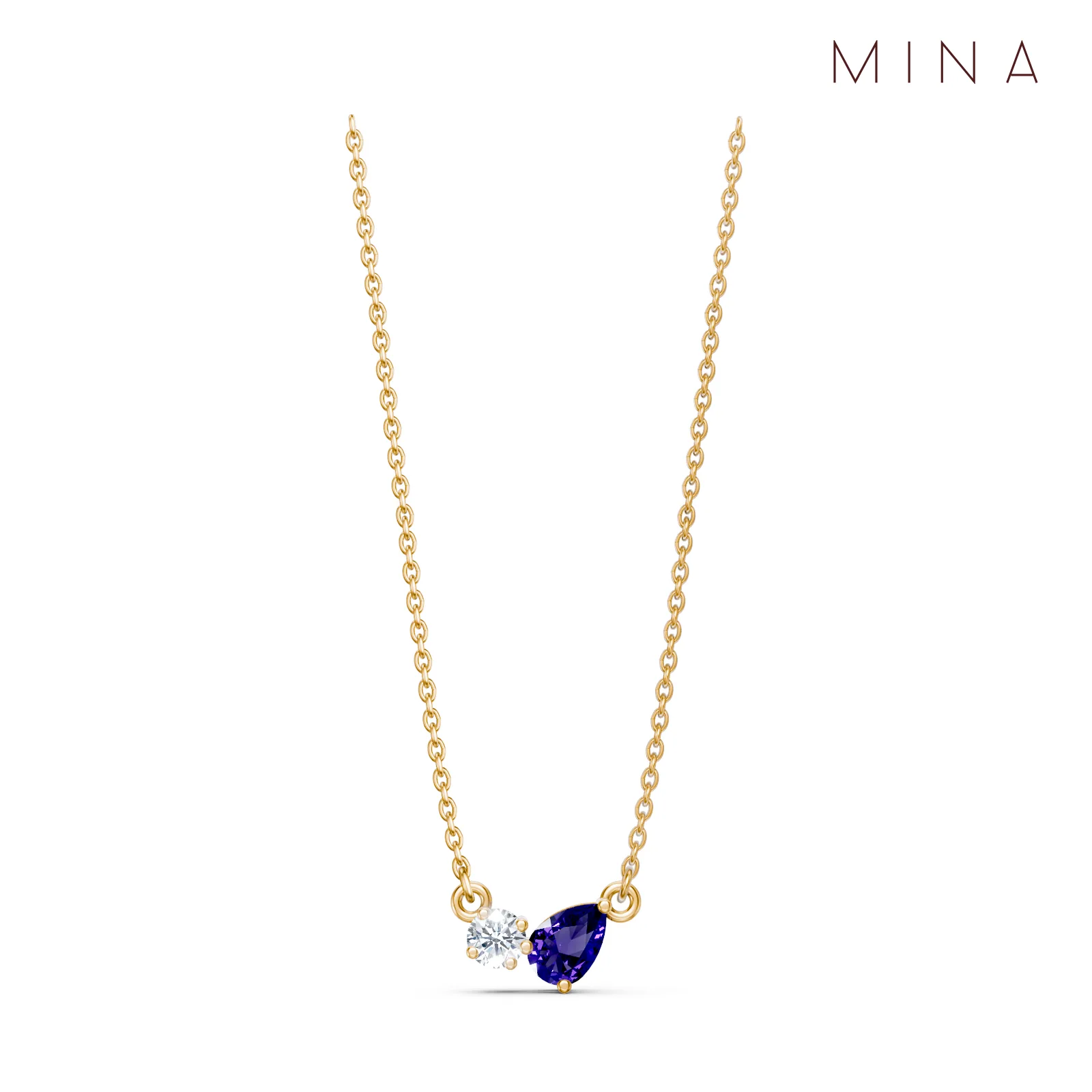 Birthstone Duo Pendant, view 9 — House of Mina