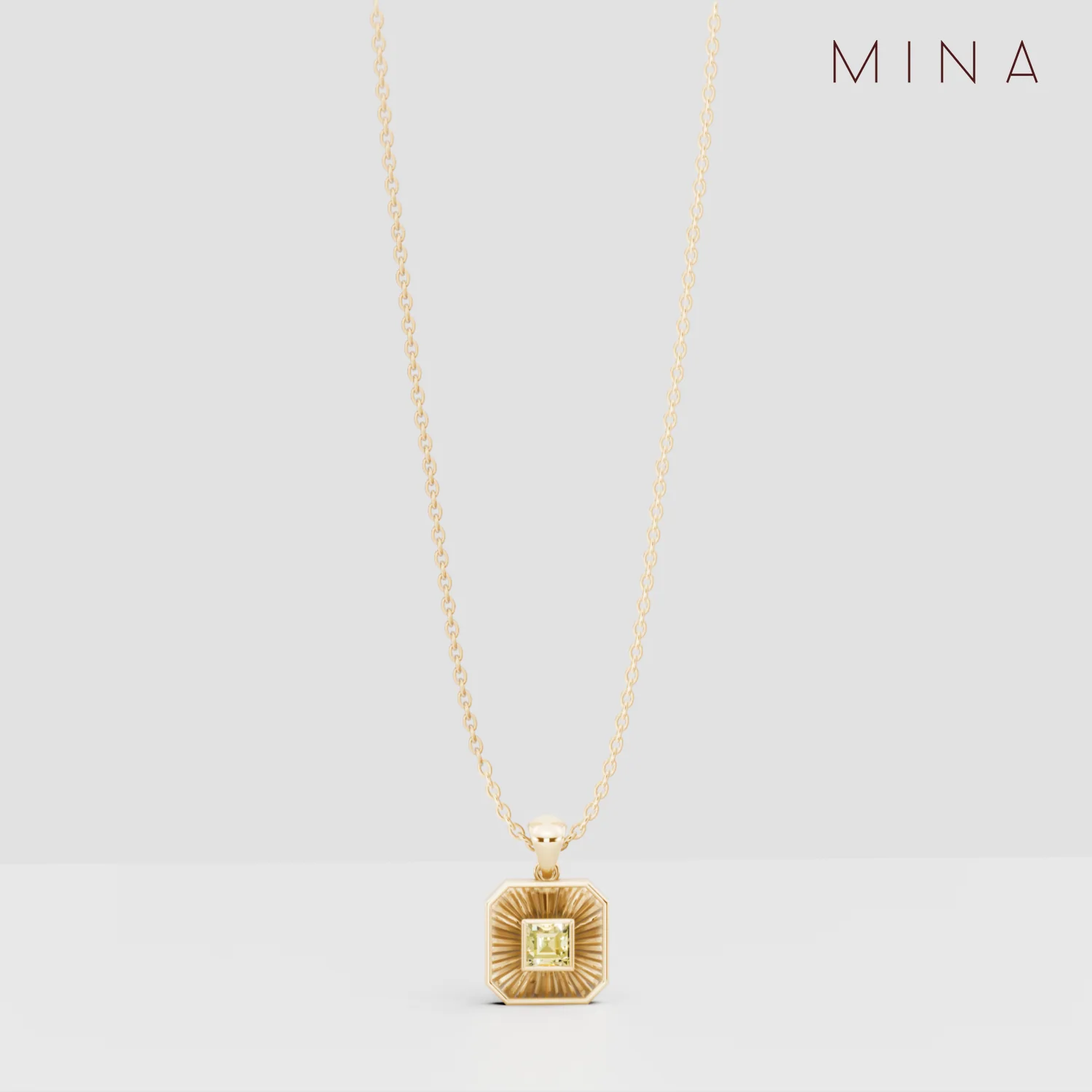 Birthstone Ray Pendant, view 11 — House of Mina