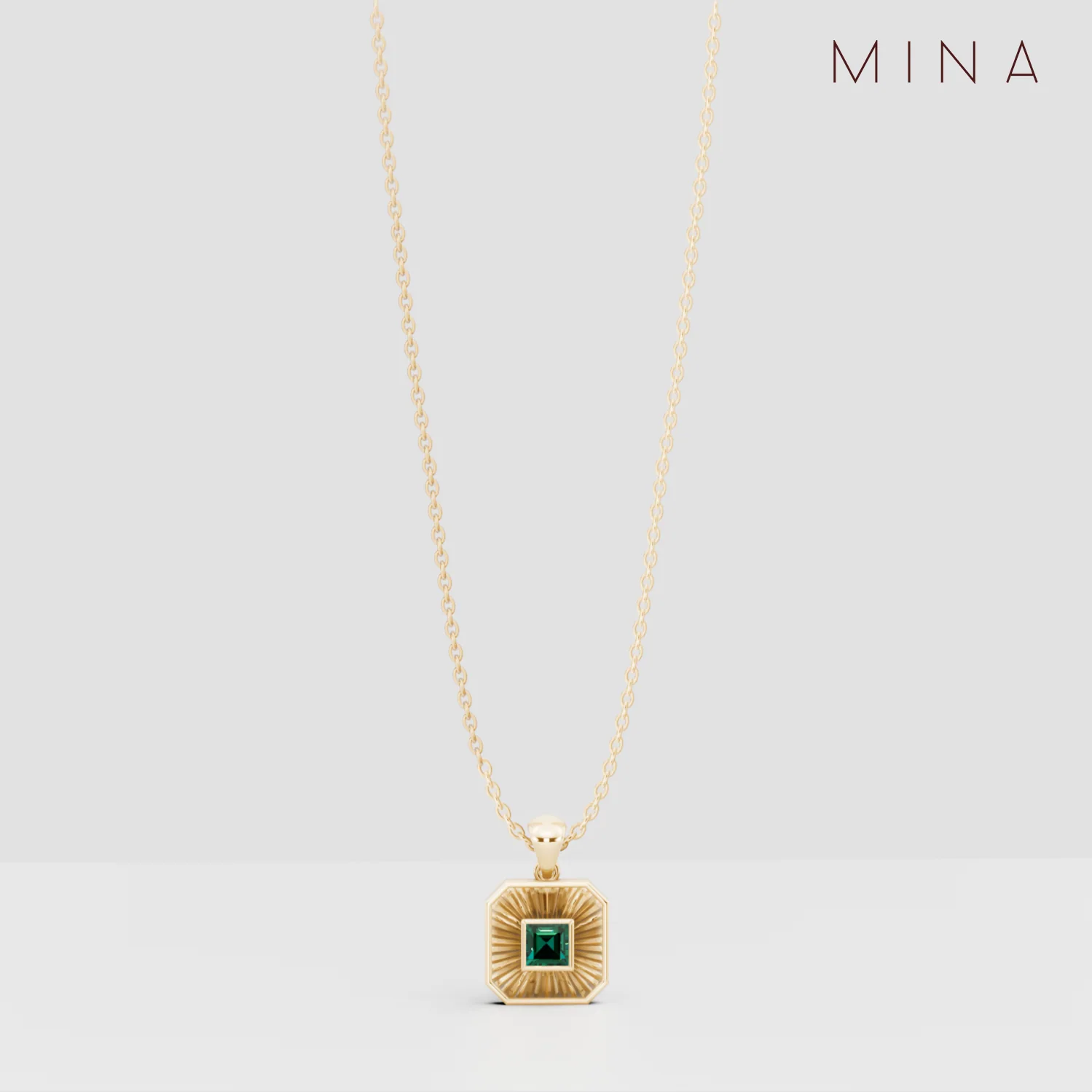 Birthstone Ray Pendant, view 9 — House of Mina
