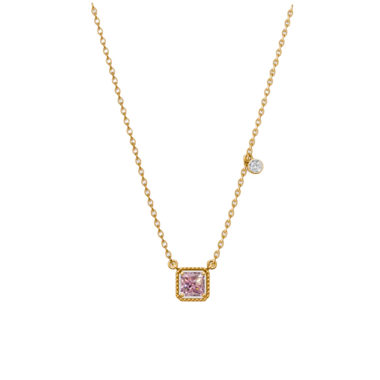 Birthstone Square Charm Pendant, view 12 — House of Mina