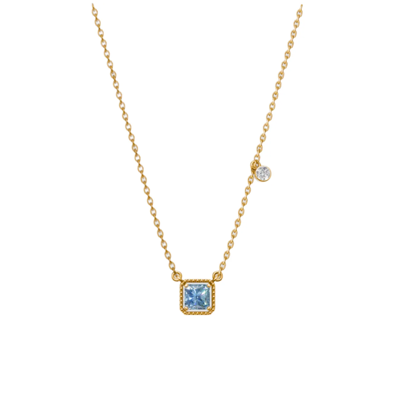 Birthstone Square Charm Pendant, view 14 — House of Mina