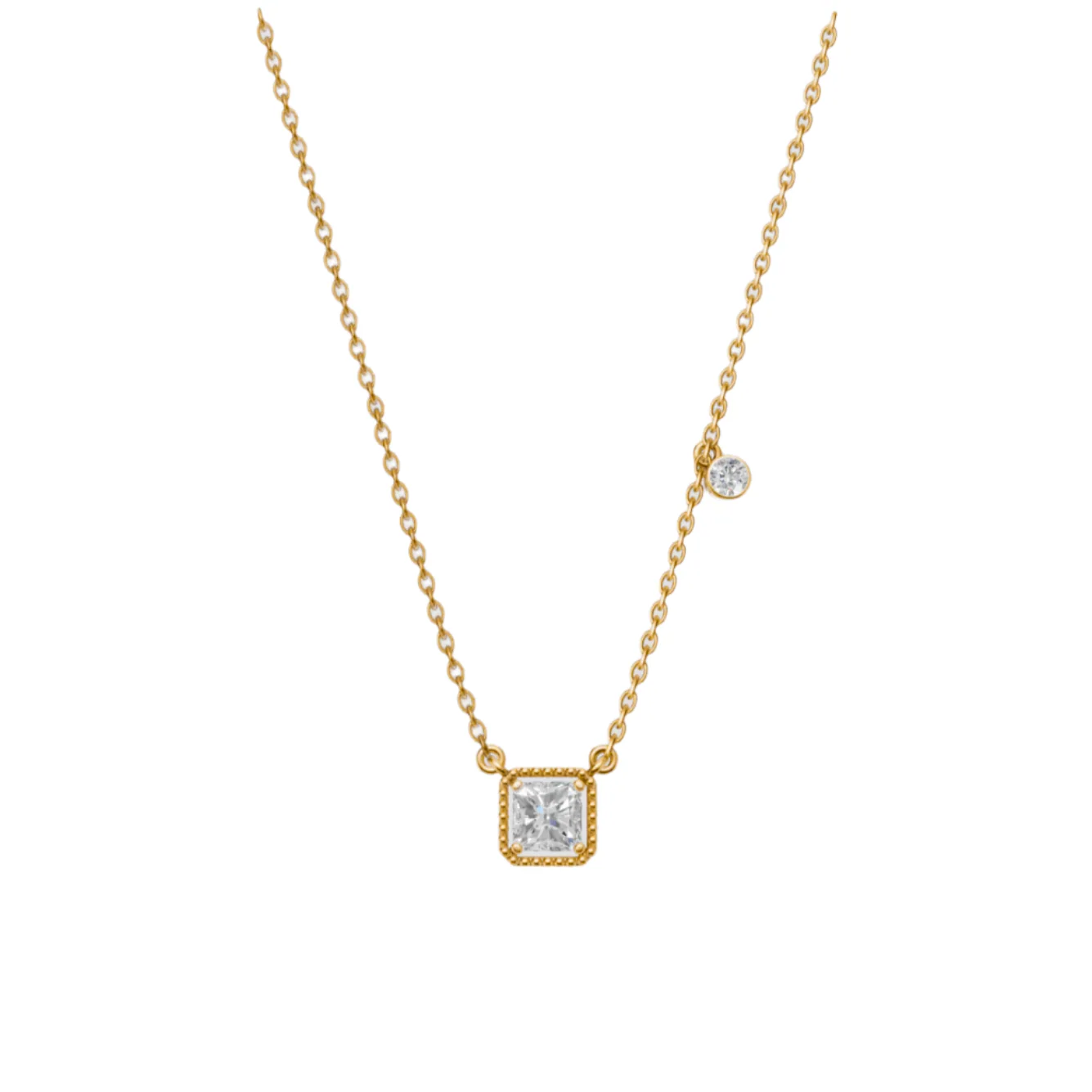 Birthstone Square Charm Pendant, view 7 — House of Mina