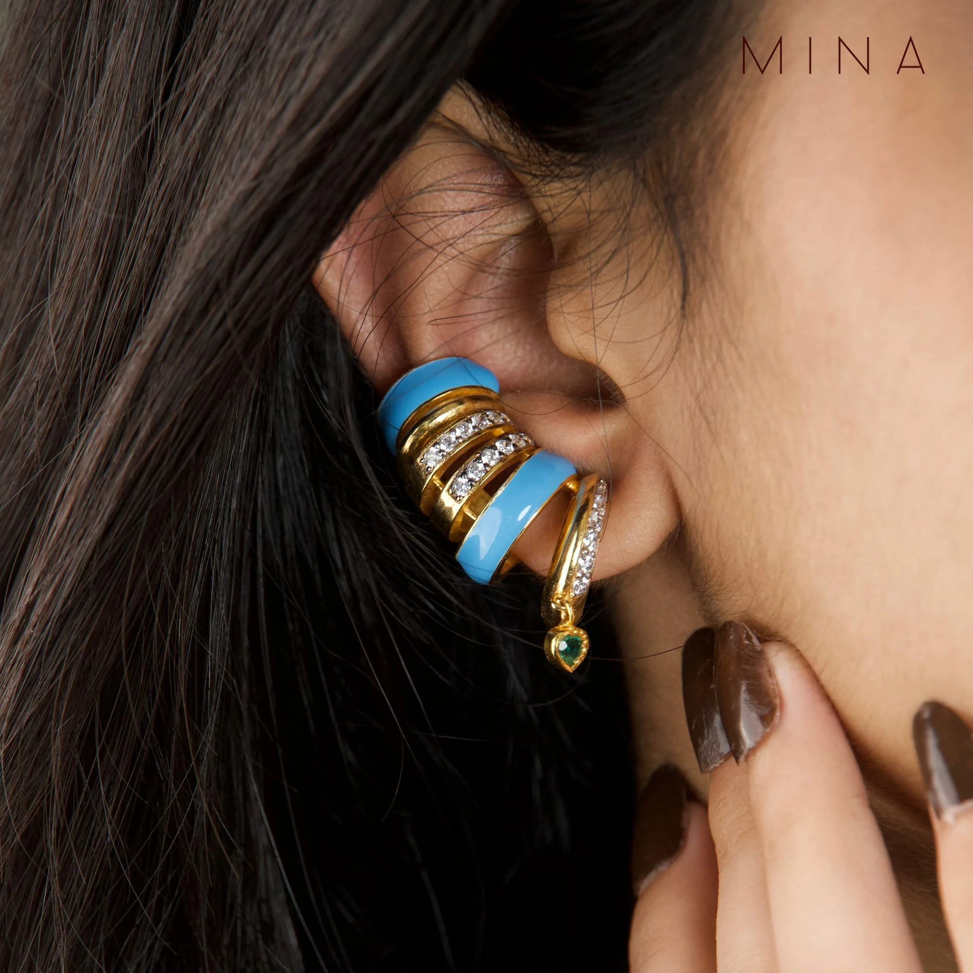 Capri Ear Cuffs, view 6 — House of Mina