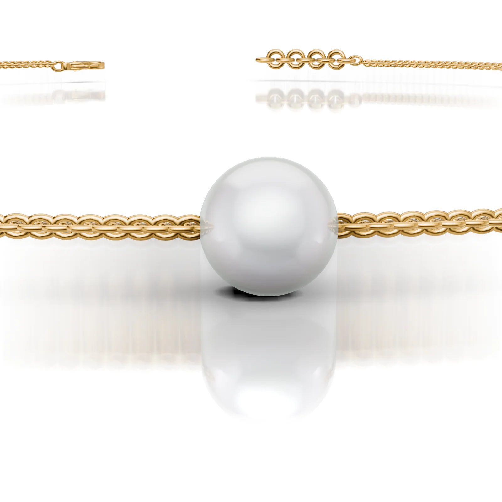 Chain Pearl Choker, view 4 — House of Mina
