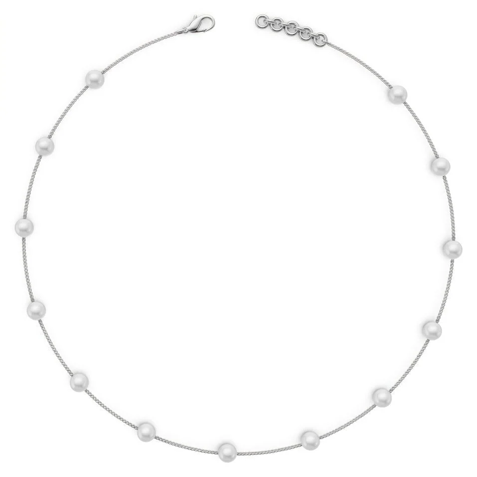 Chain Pearl Choker, view 5 — House of Mina