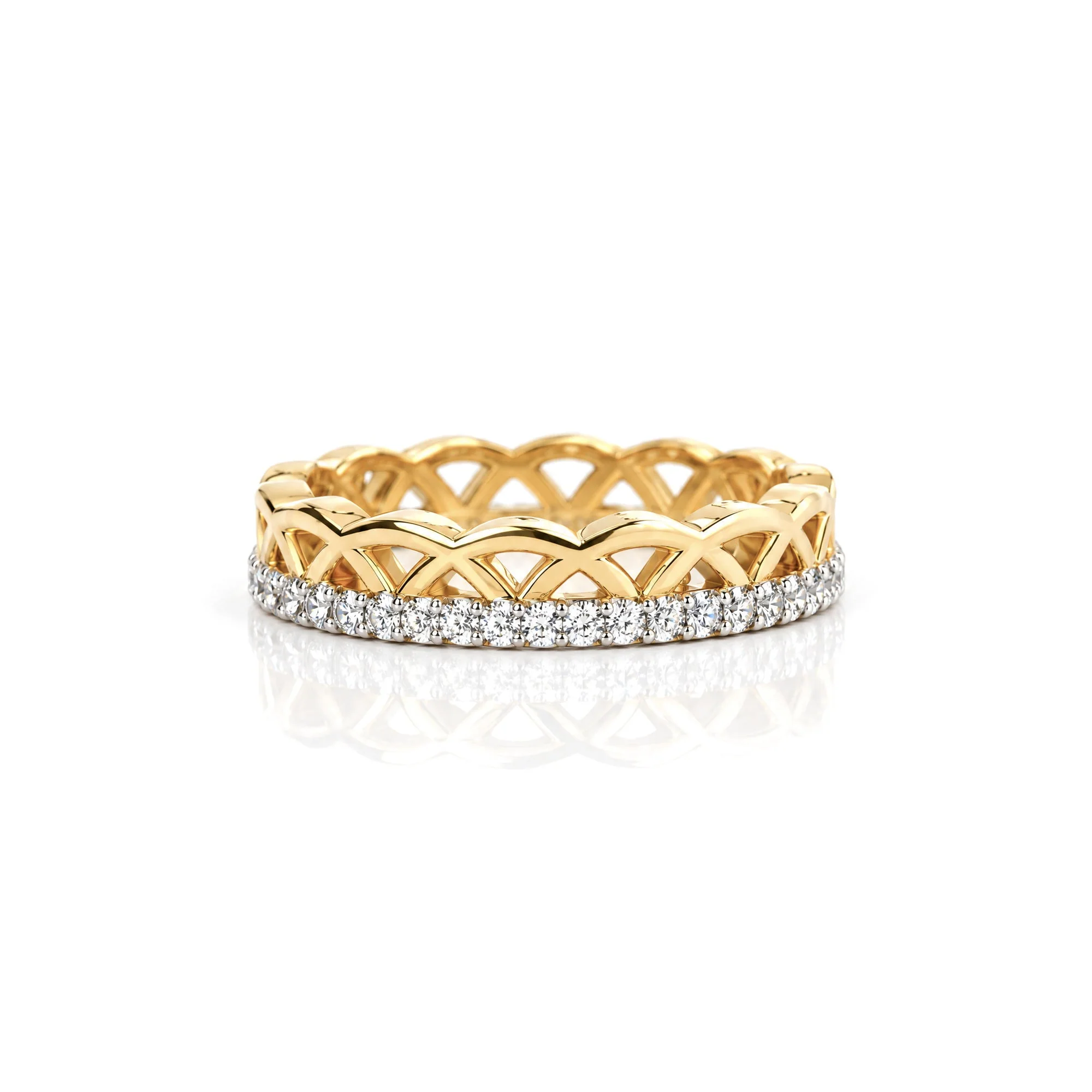 Coronet Pave Band, view 5 — House of Mina