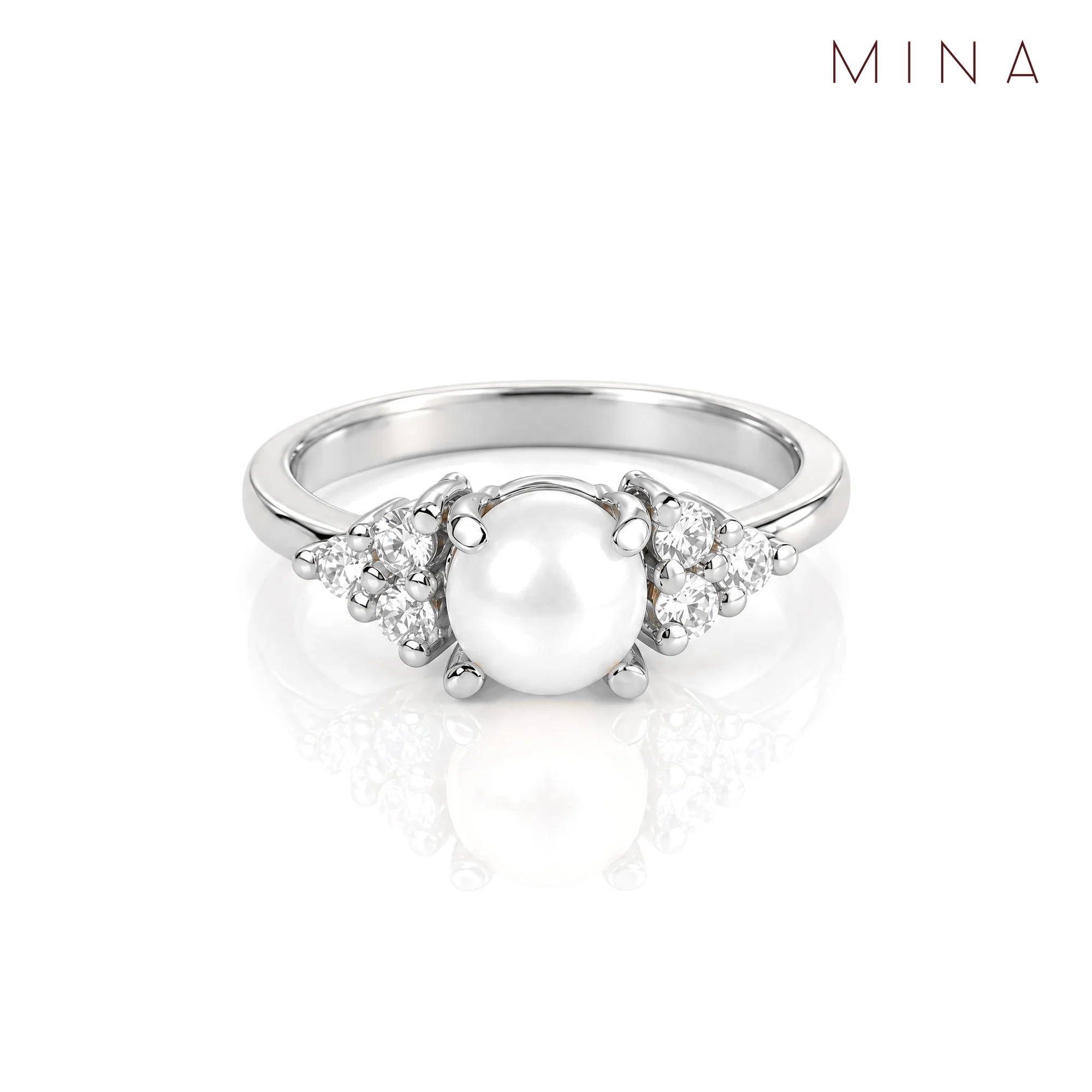 Cosette Pearl Ring, view 4 — House of Mina
