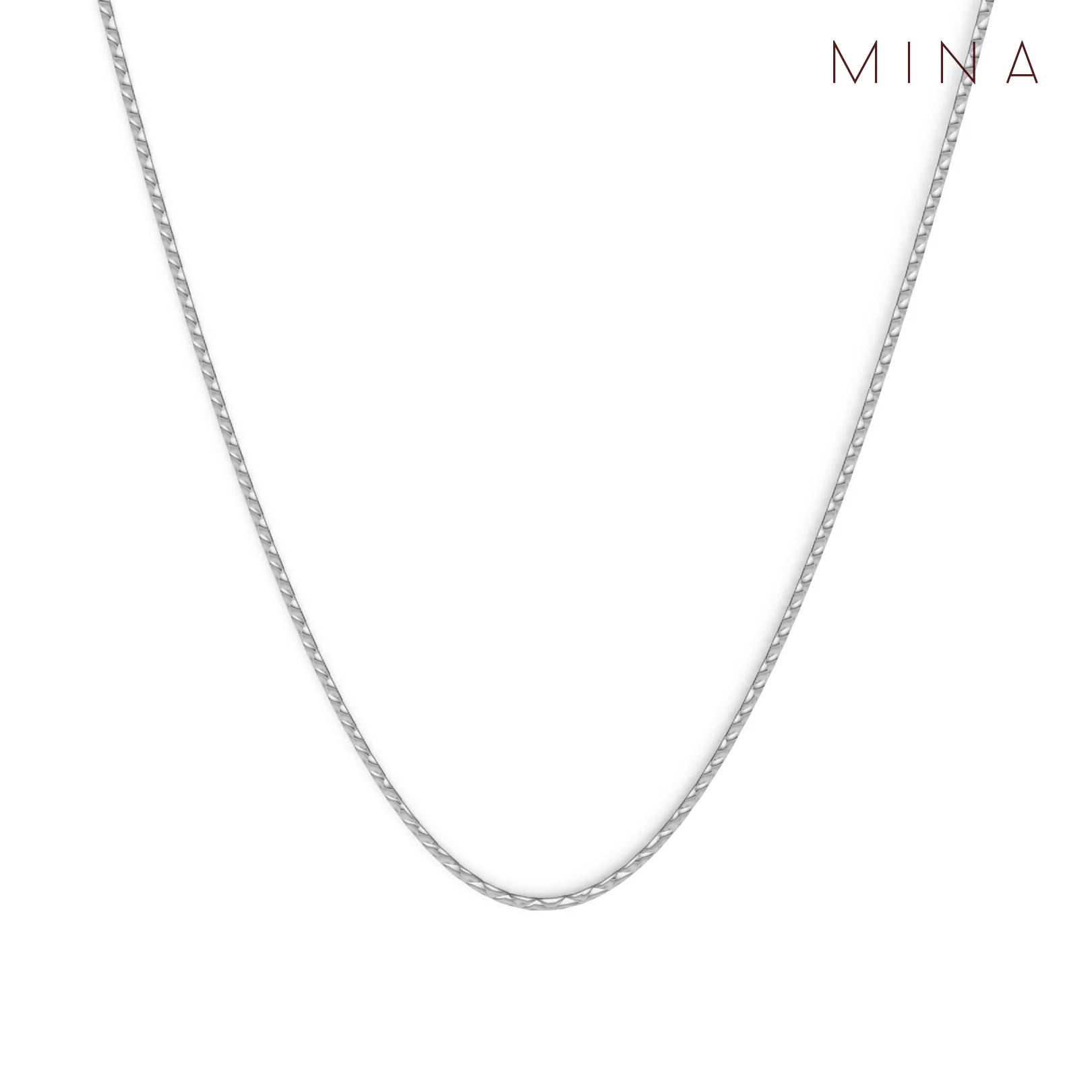 Curb Diamond Cut Chain, view 1 — House of Mina
