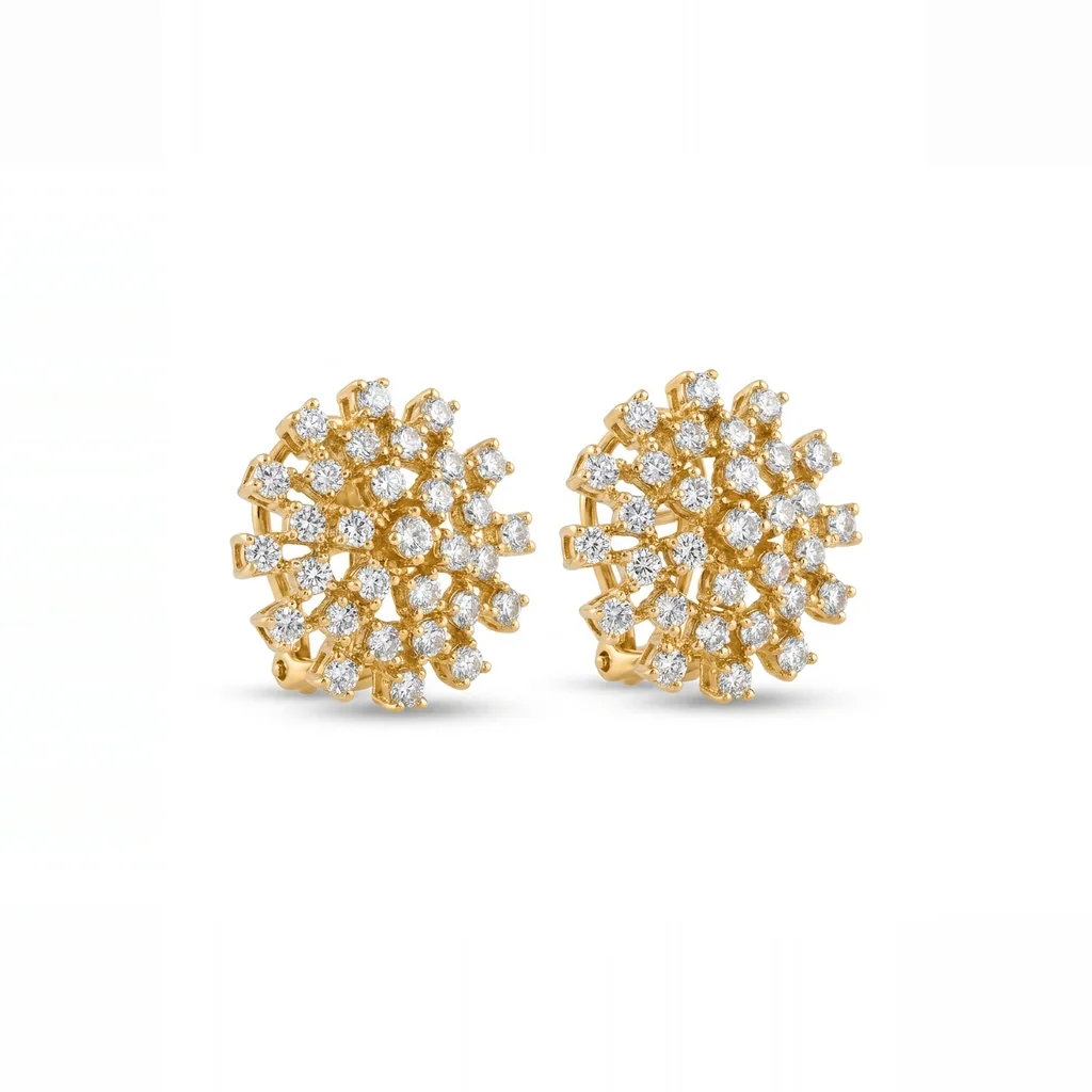 Dahlia Starburst Cluster Studs, view 1 — House of Mina