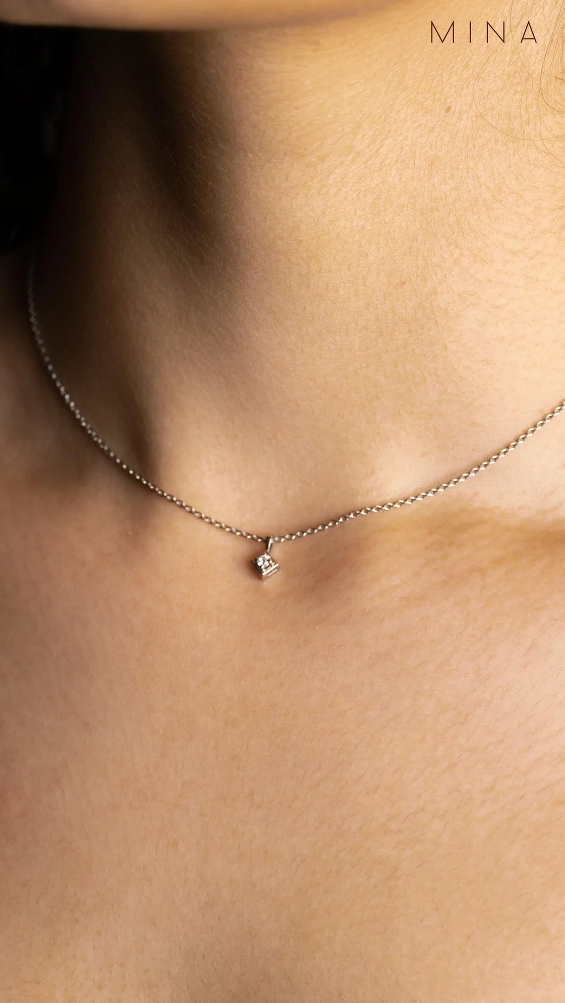 Dew Drop Pendant Necklace, view 4 — House of Mina