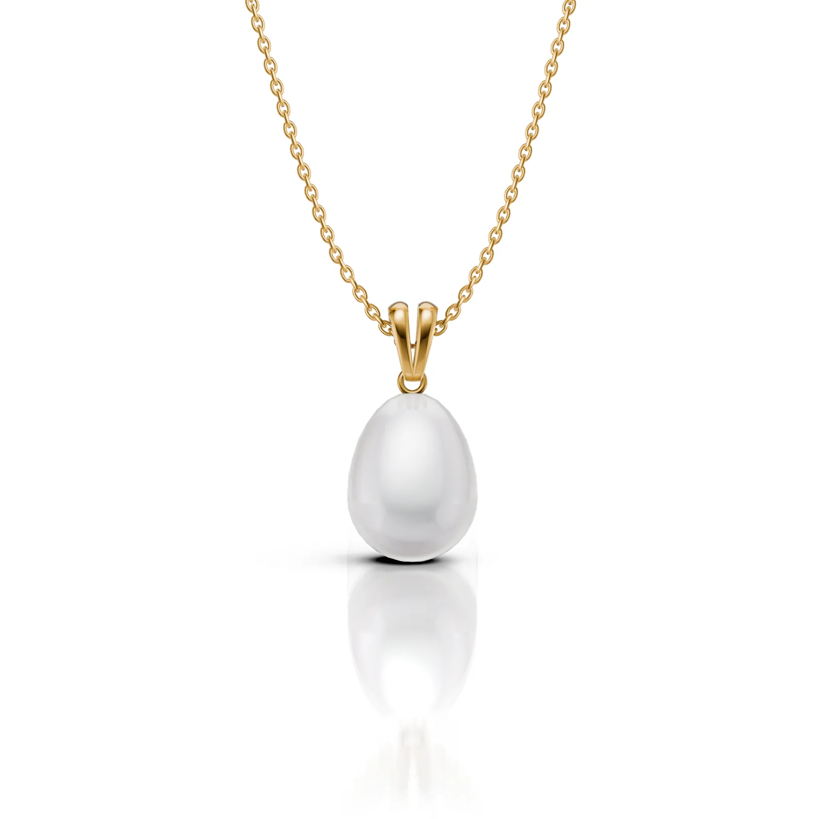 Drop Pearl Pendant, view 3 — House of Mina