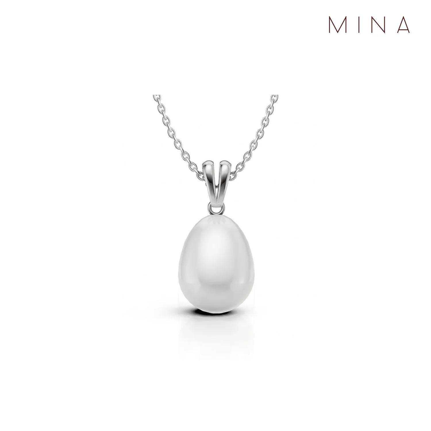 Drop Pearl Pendant, view 5 — House of Mina