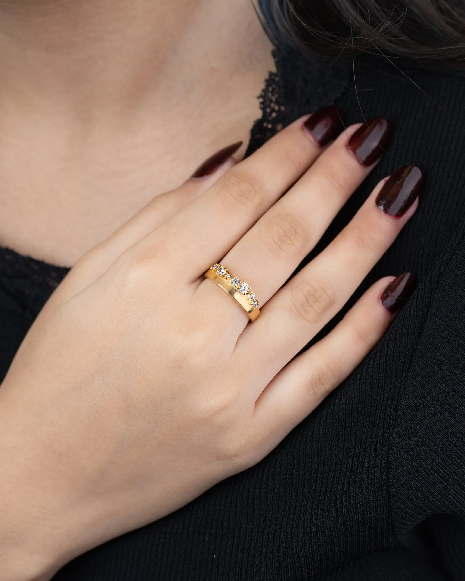 Echelon Ring, view 2 — House of Mina