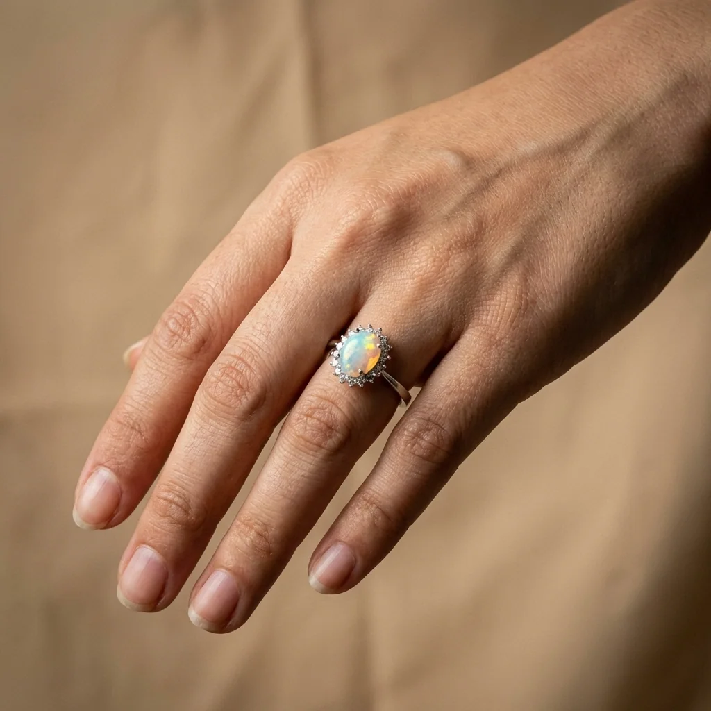 Ember Opal Ring, view 2 — House of Mina