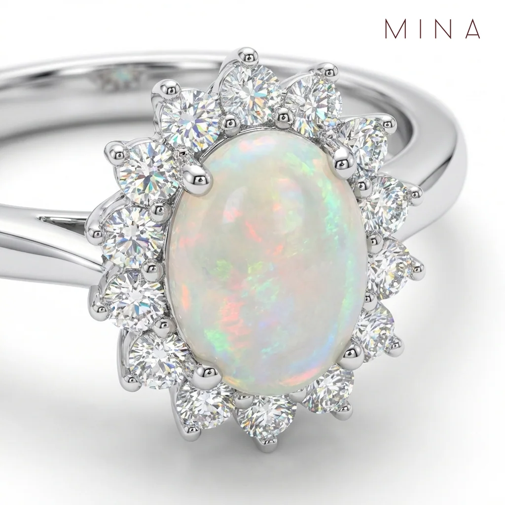 Ember Opal Ring, view 5 — House of Mina