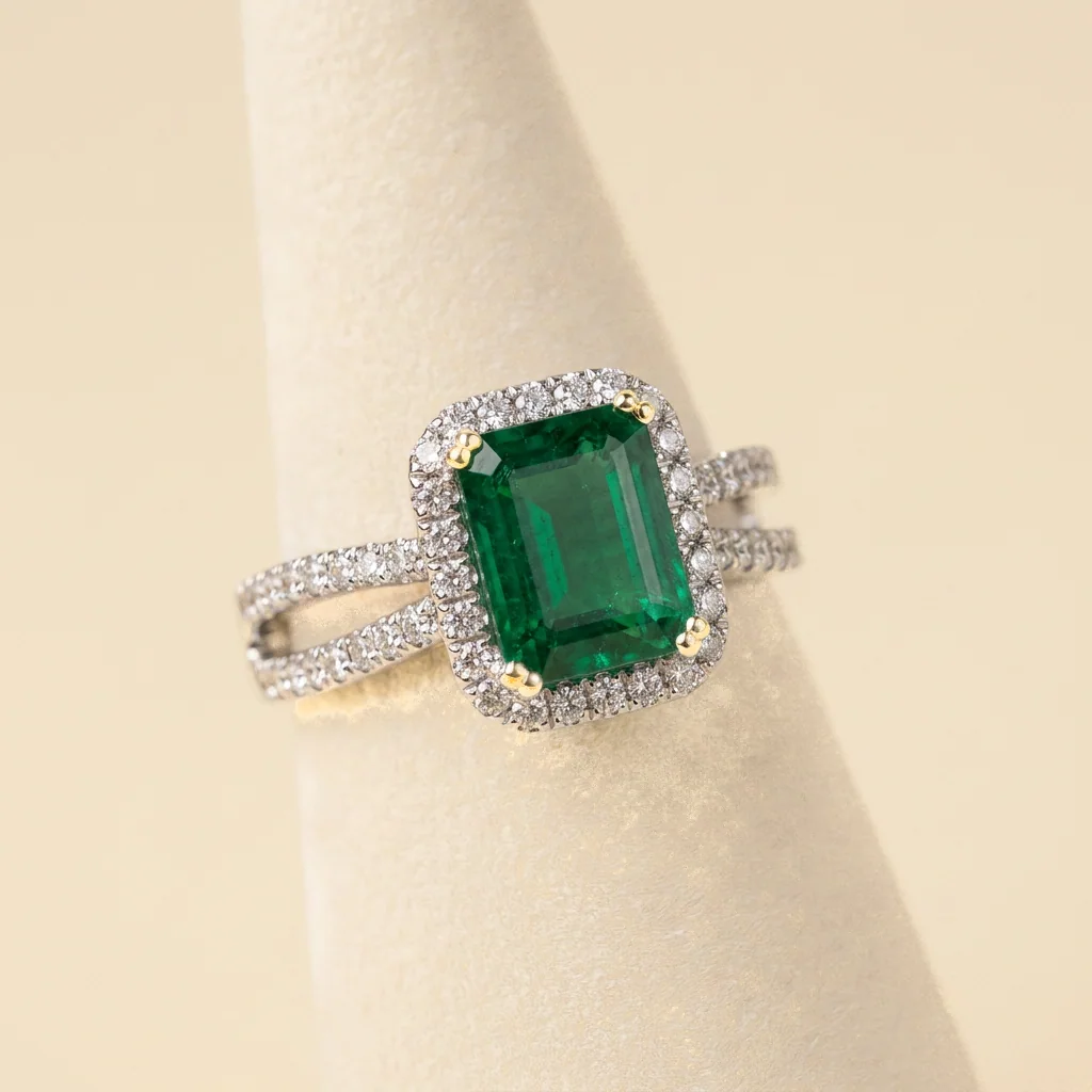 Emerald Cut Statement Ring, view 3 — House of Mina