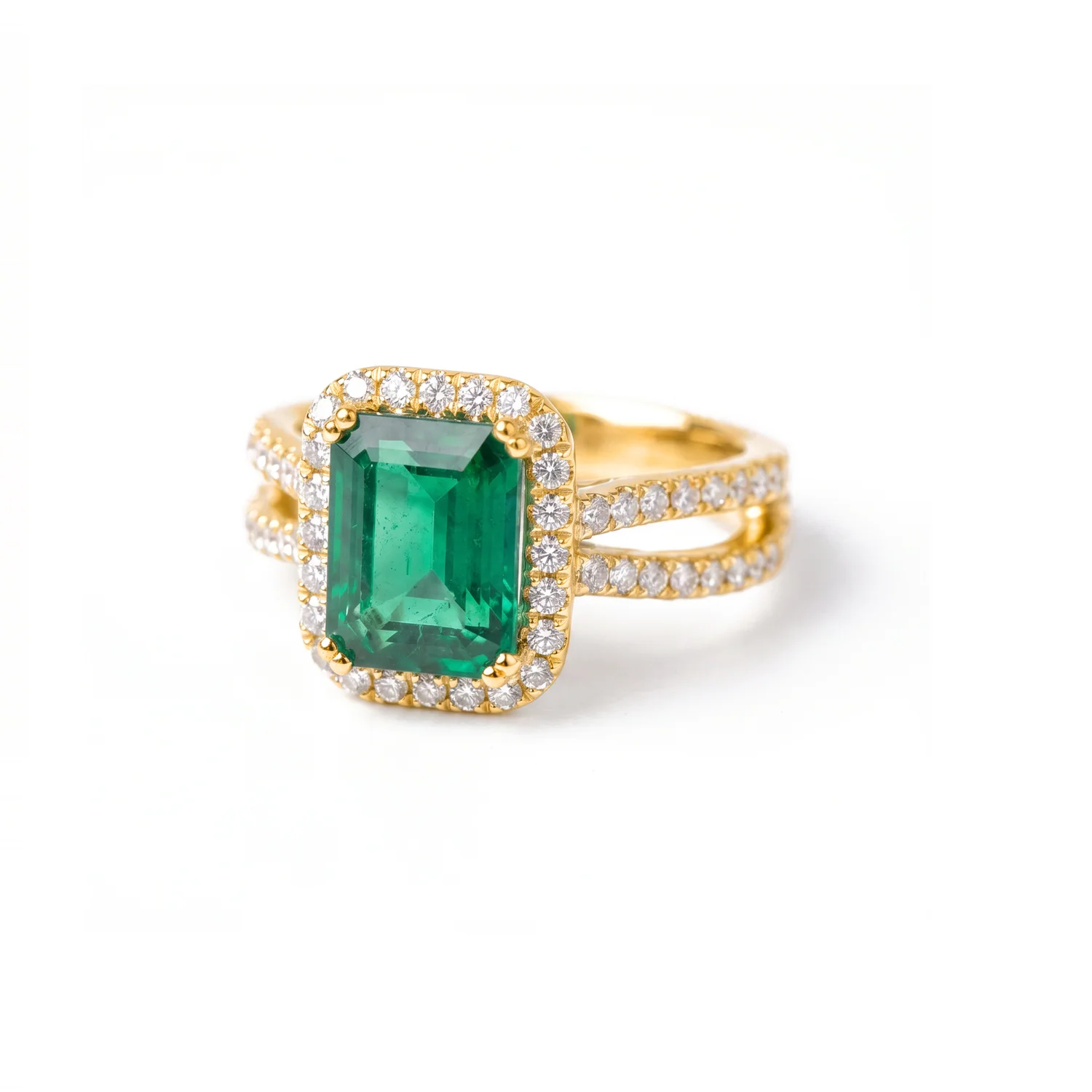 Emerald Cut Statement Ring, view 4 — House of Mina