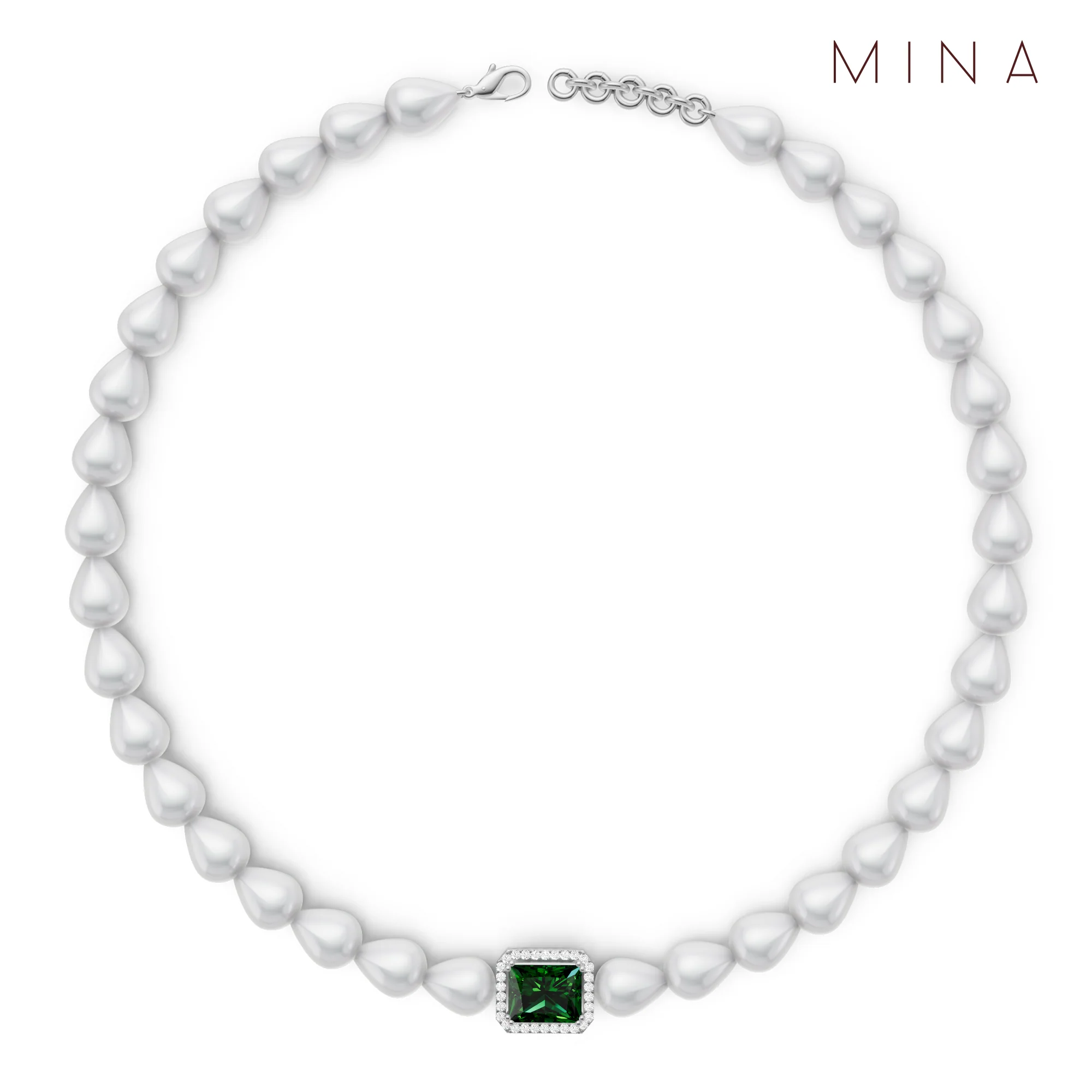 Pearl & Emerald Embrace, view 1 — House of Mina