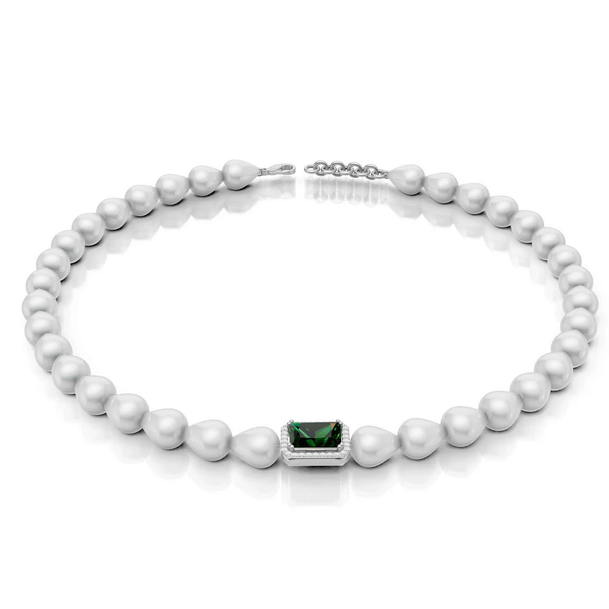 Pearl & Emerald Embrace, view 3 — House of Mina