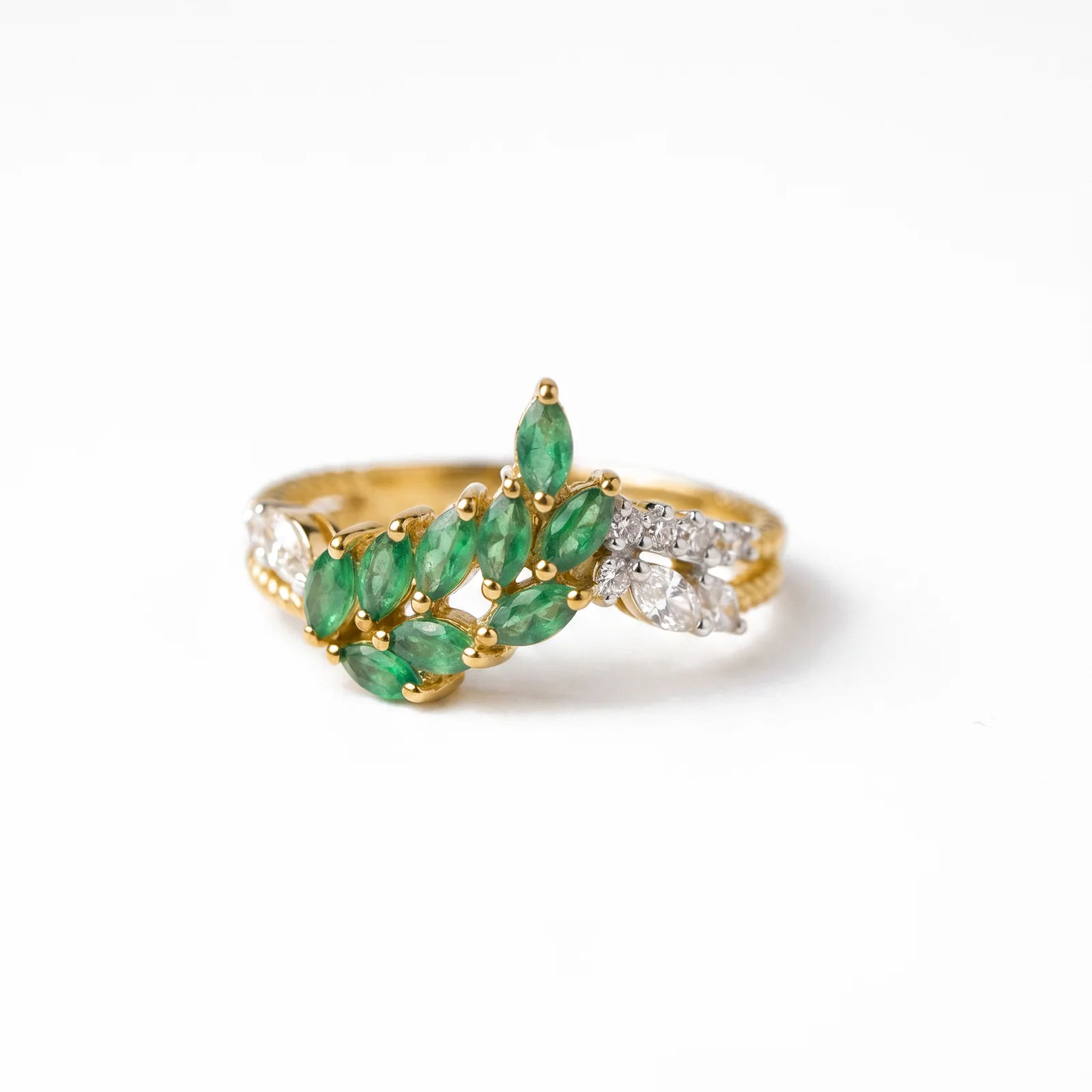 Emerald Vine Ring, view 1 — House of Mina