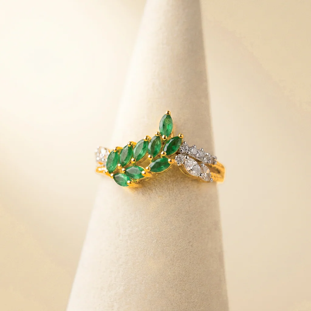 Emerald Vine Ring, view 3 — House of Mina