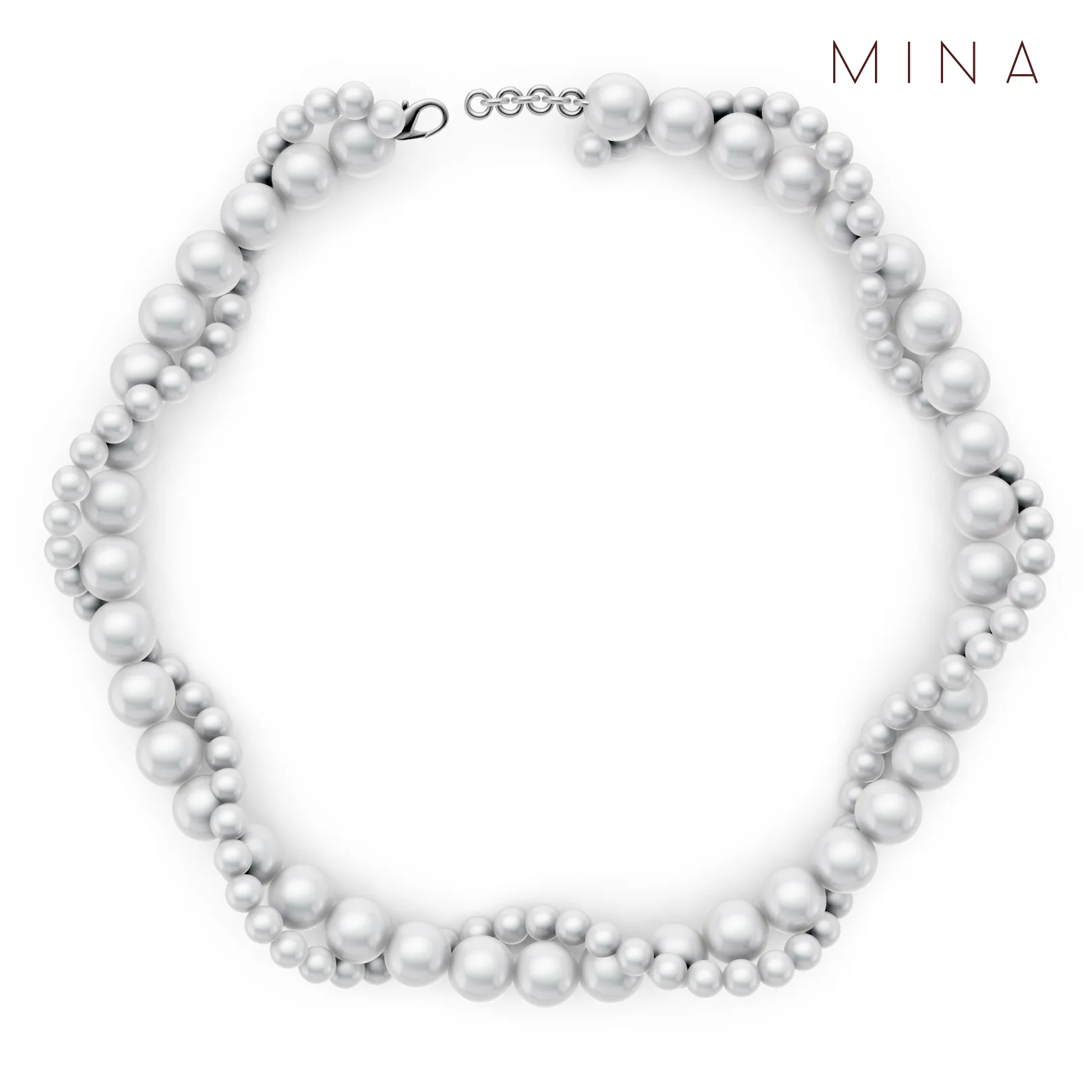 Entwined Pearl Necklace, view 1 — House of Mina