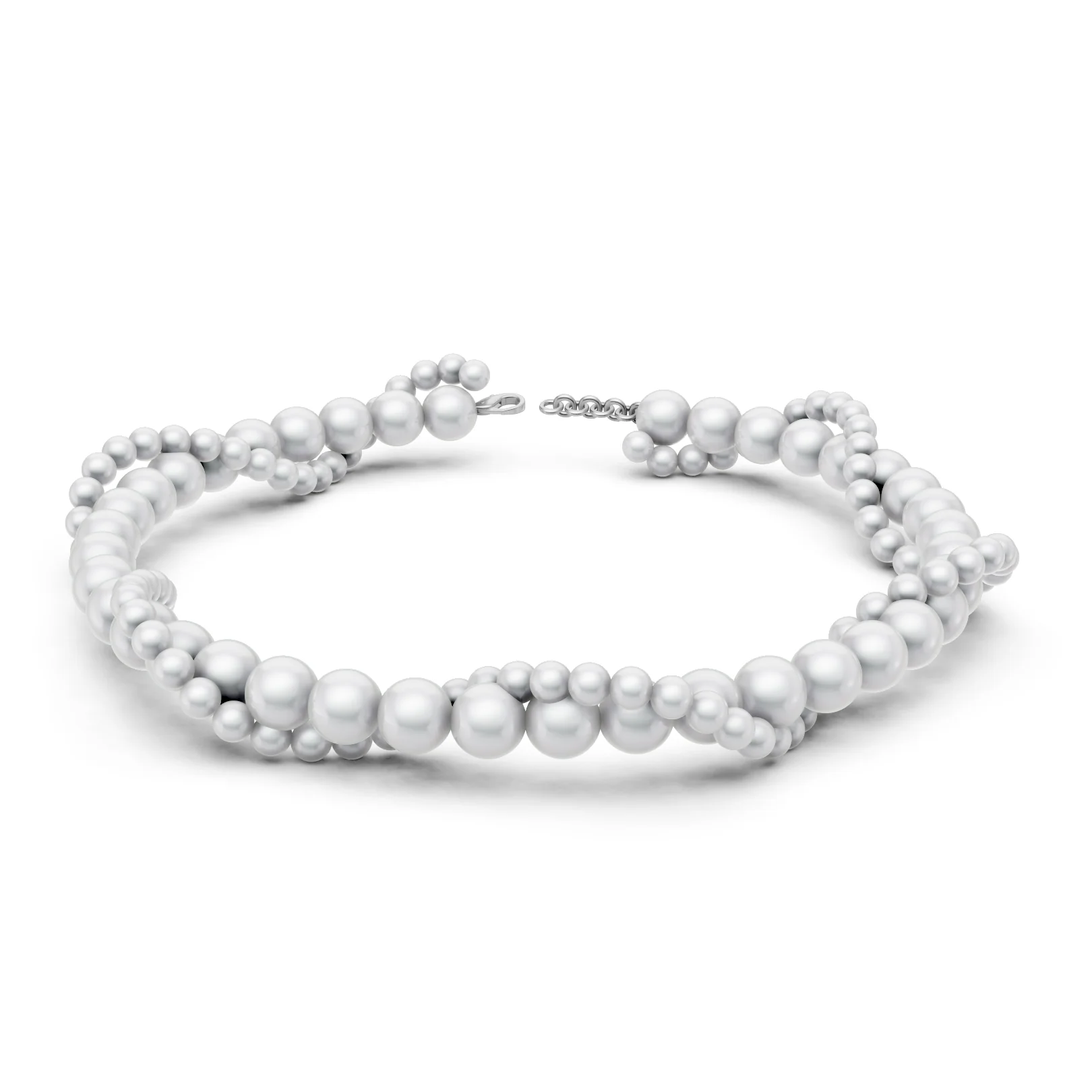 Entwined Pearl Necklace, view 3 — House of Mina