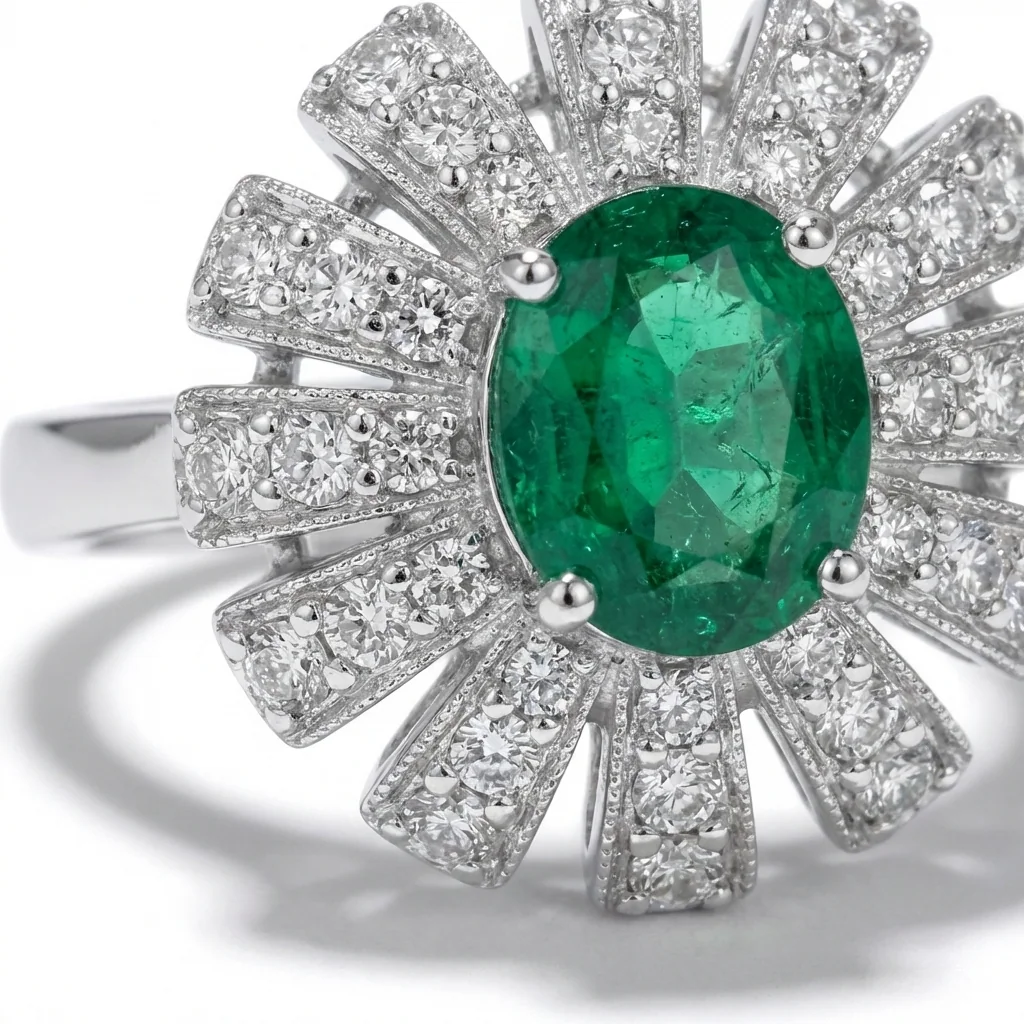 Esme Floral Ring, view 4 — House of Mina