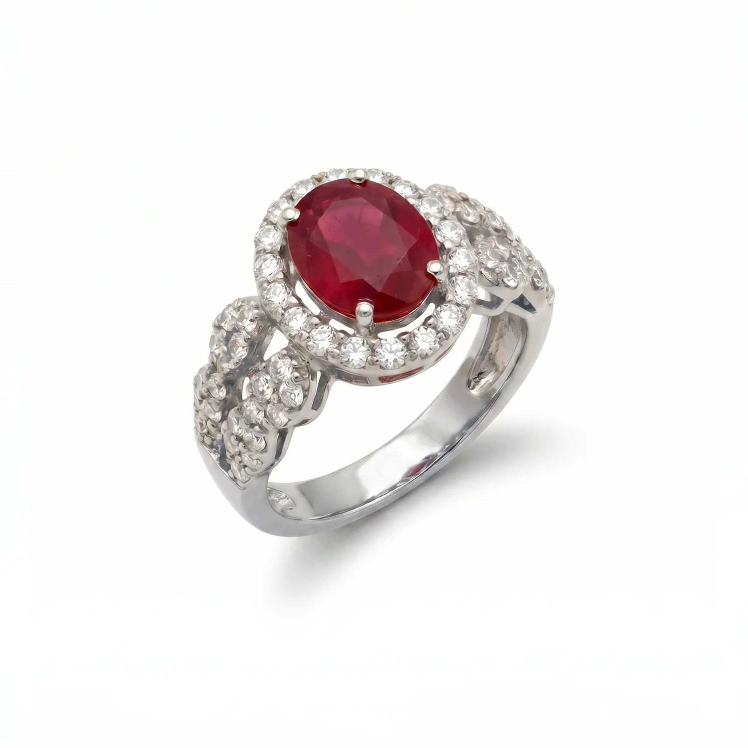 Fiora Oval Halo Ring