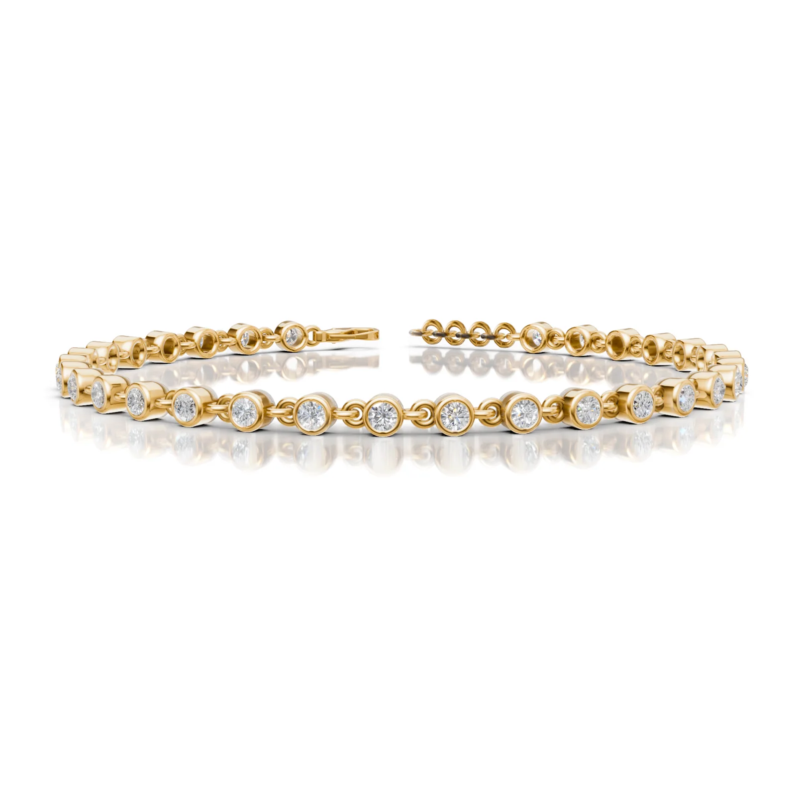 Gold Tennis Bracelet, view 1 — House of Mina