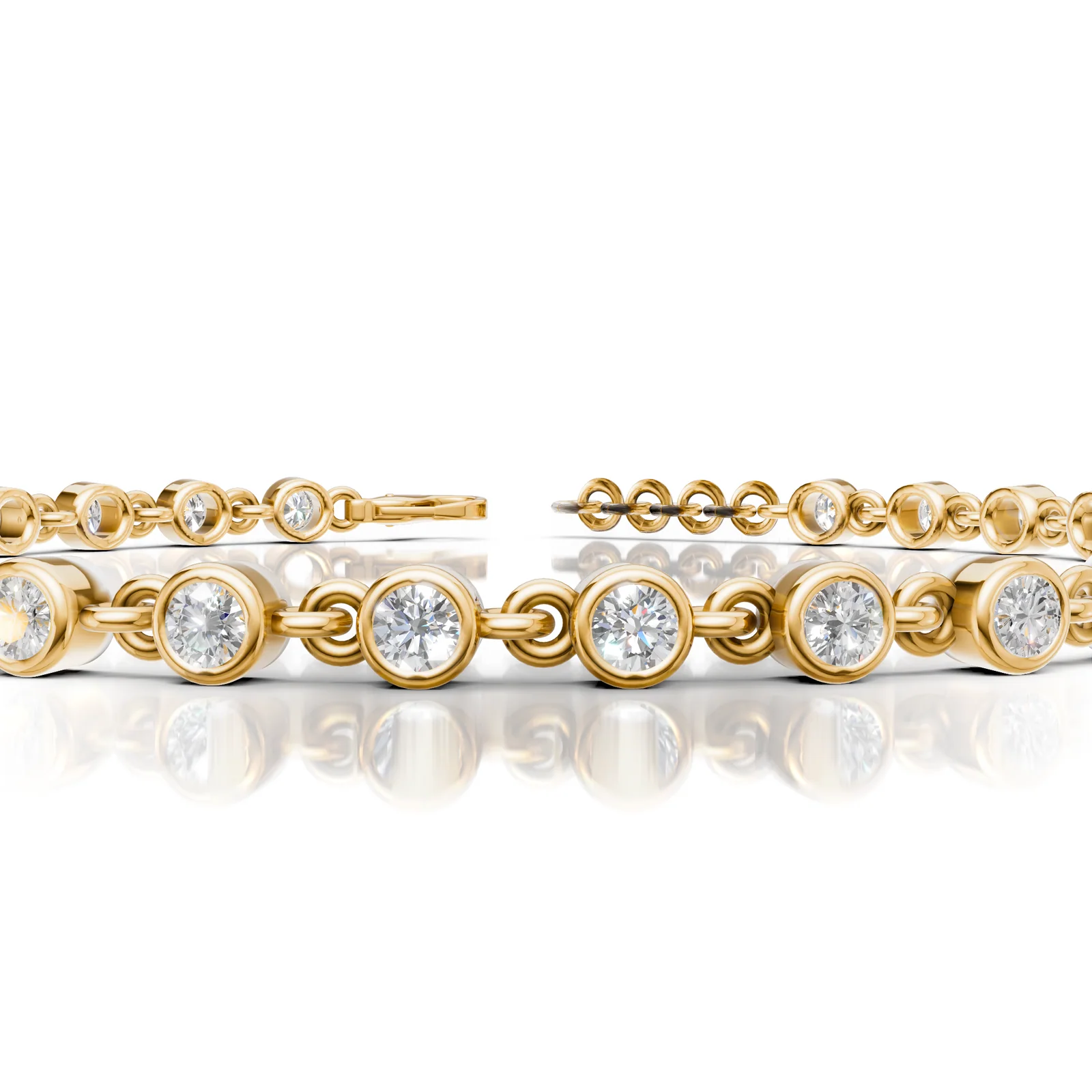 Gold Tennis Bracelet, view 2 — House of Mina