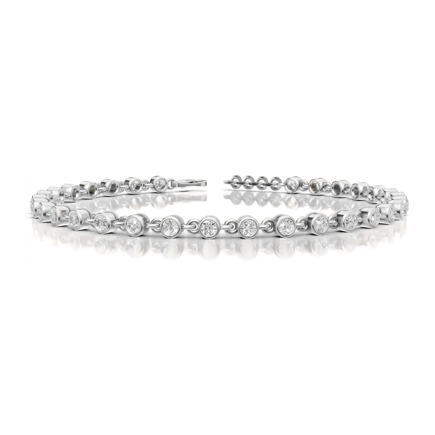 Gold Tennis Bracelet, view 3 — House of Mina