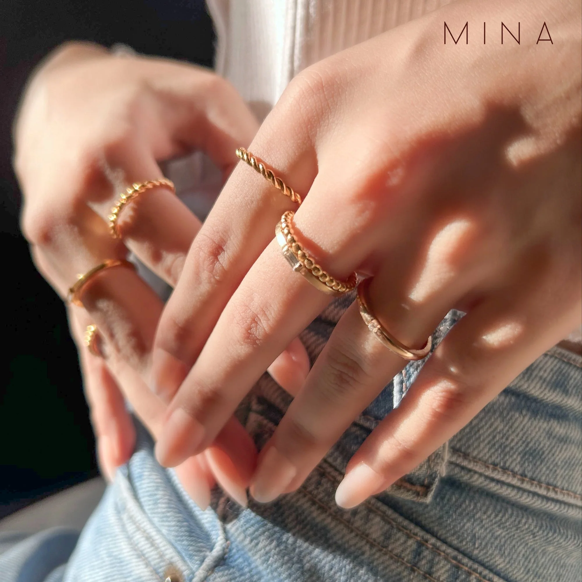 Infinity Ring Stack, view 2 — House of Mina
