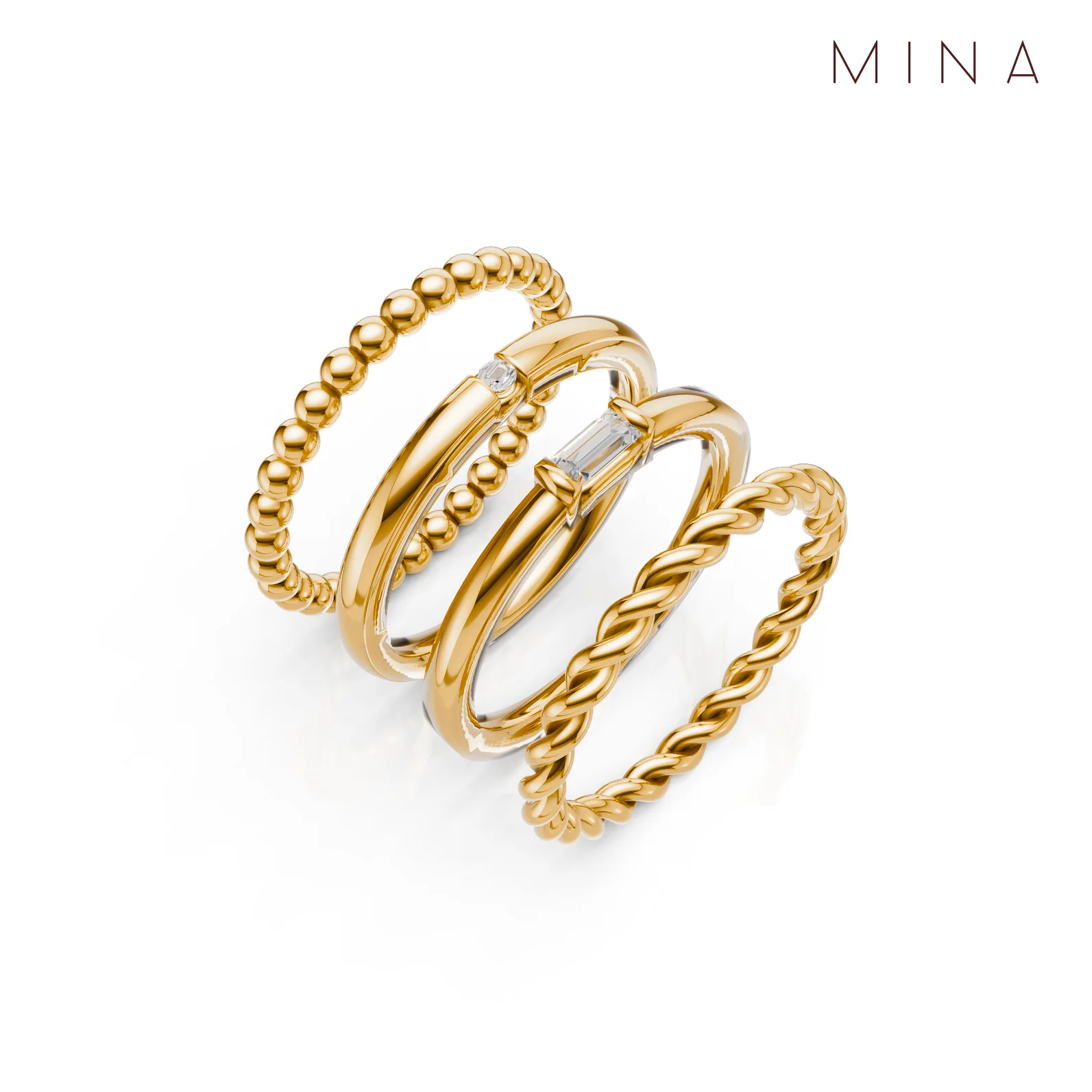 Infinity Ring Stack, view 3 — House of Mina