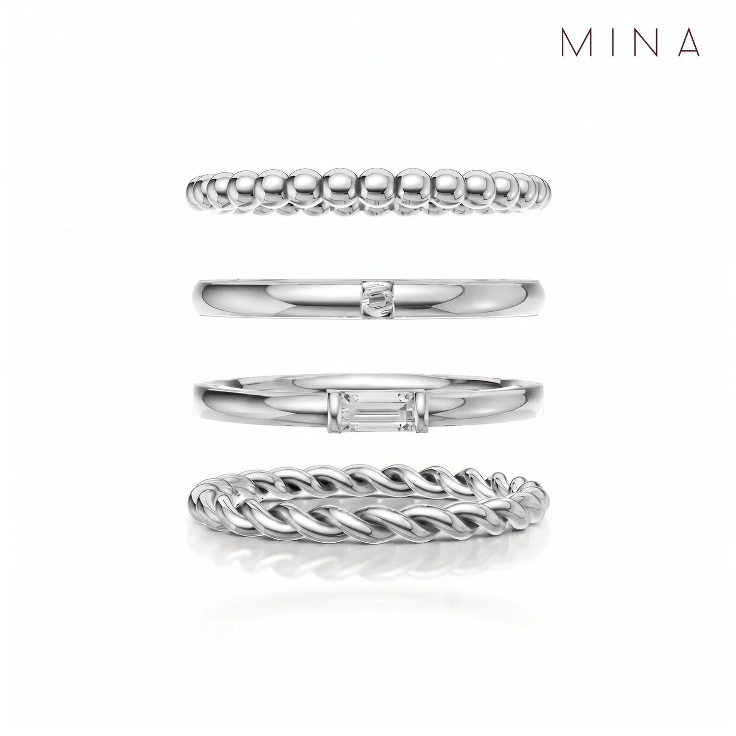 Infinity Ring Stack, view 9 — House of Mina