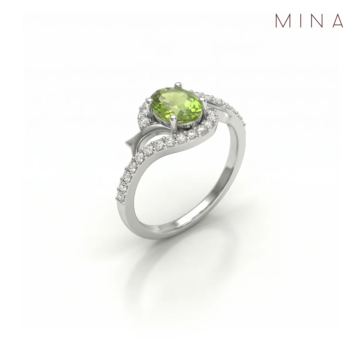 Ivy Peridot Ring, view 1 — House of Mina
